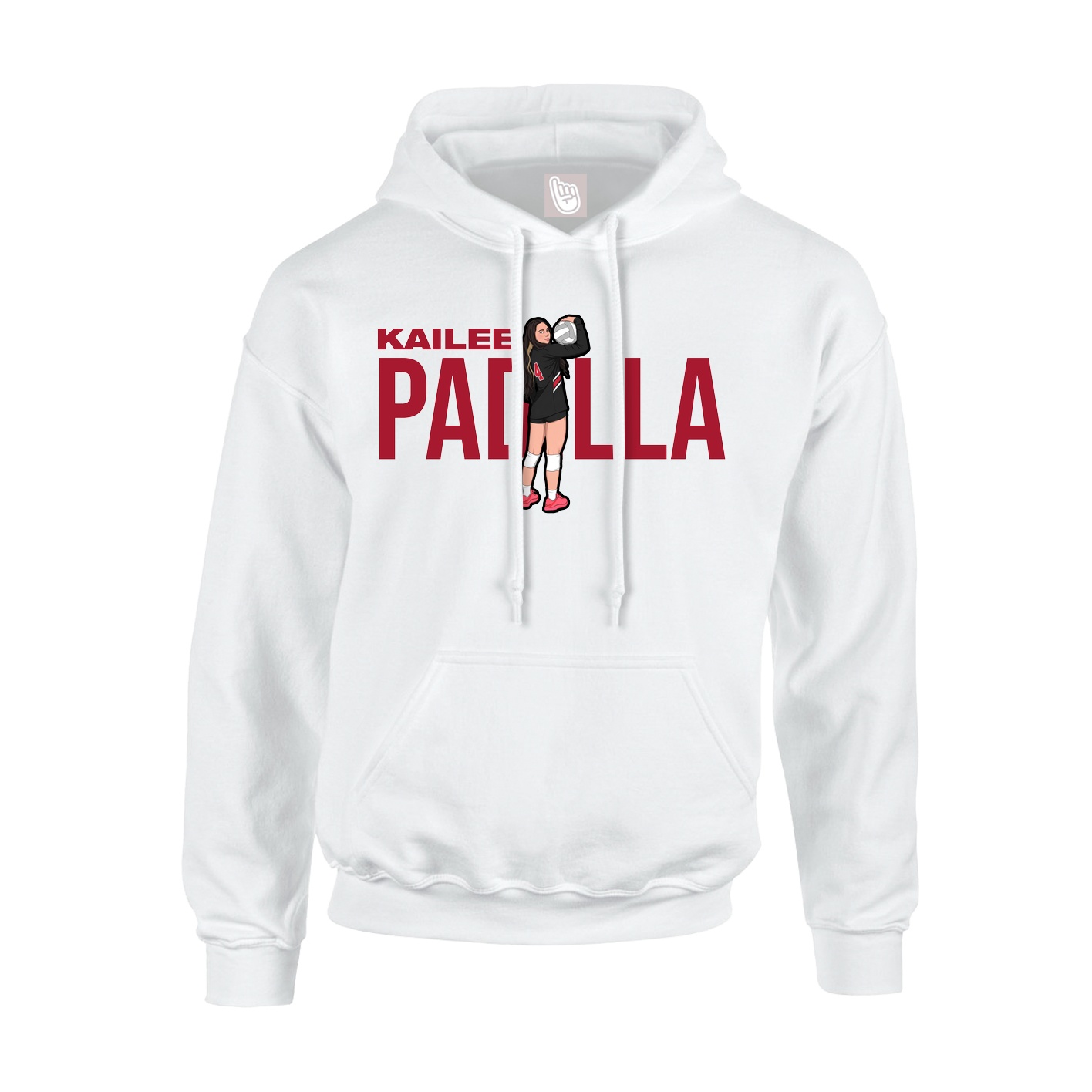 Hoodie — Player Name in White