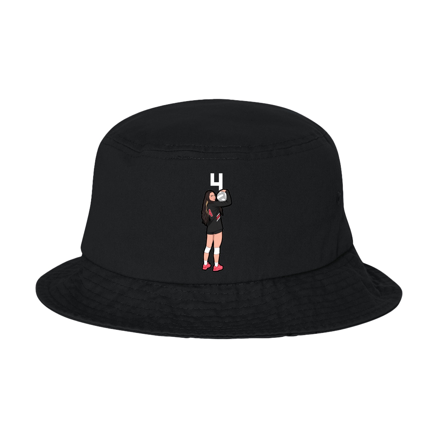Bucket Cap — Number Top in Black