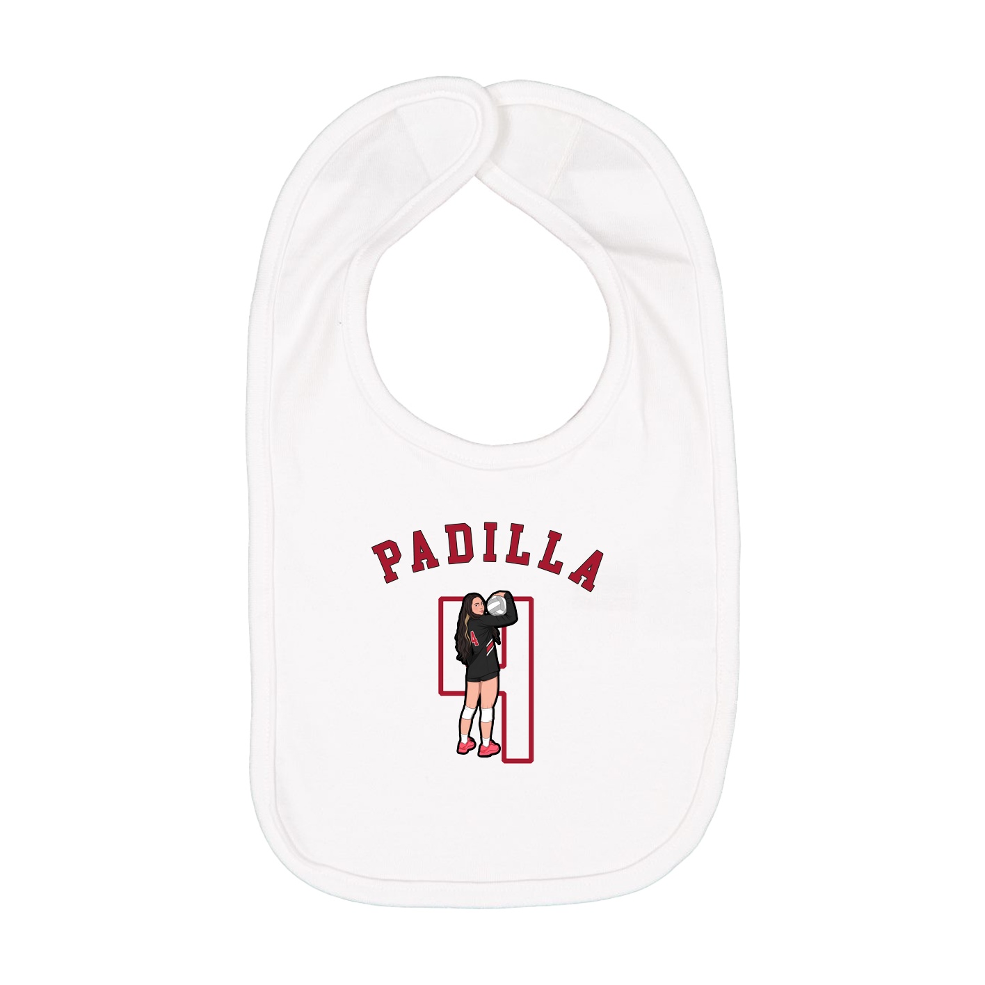 Infant Bib — Shirsey Arch in White