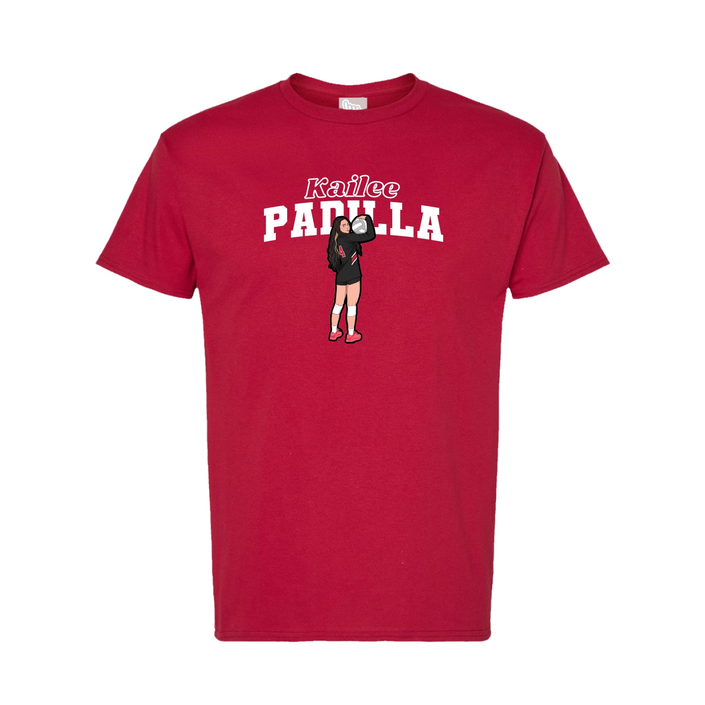 Tee — Name Arch in Crimson