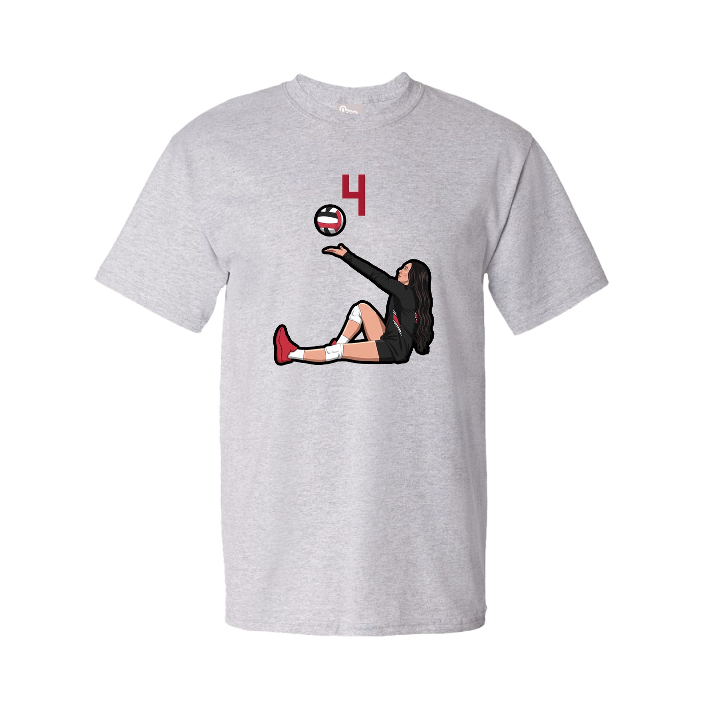 Youth Tee — Number Top in Grey