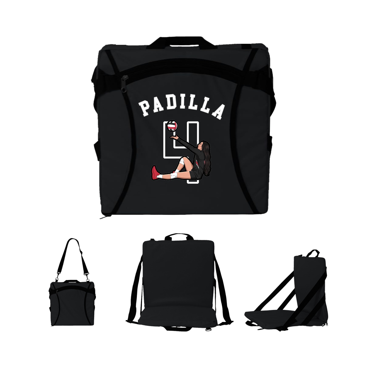 Folding Stadium Seat — Shirsey Arch in Black