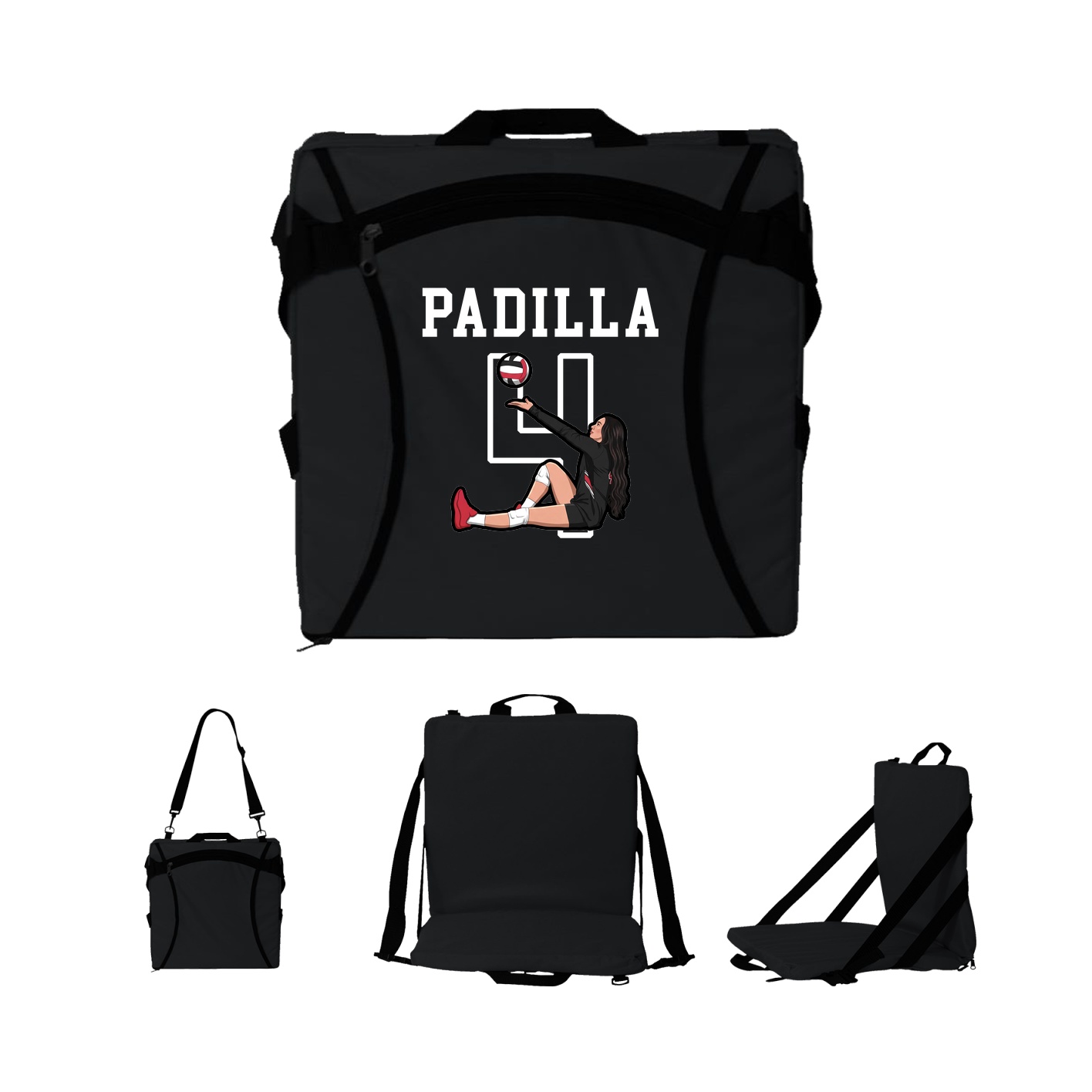 Folding Stadium Seat — Shirsey in Black