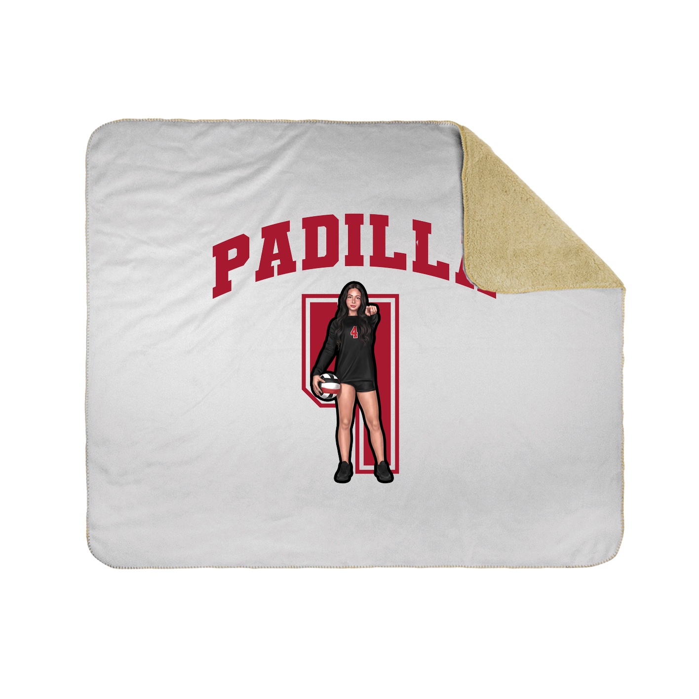 Throw Blanket — Number in White