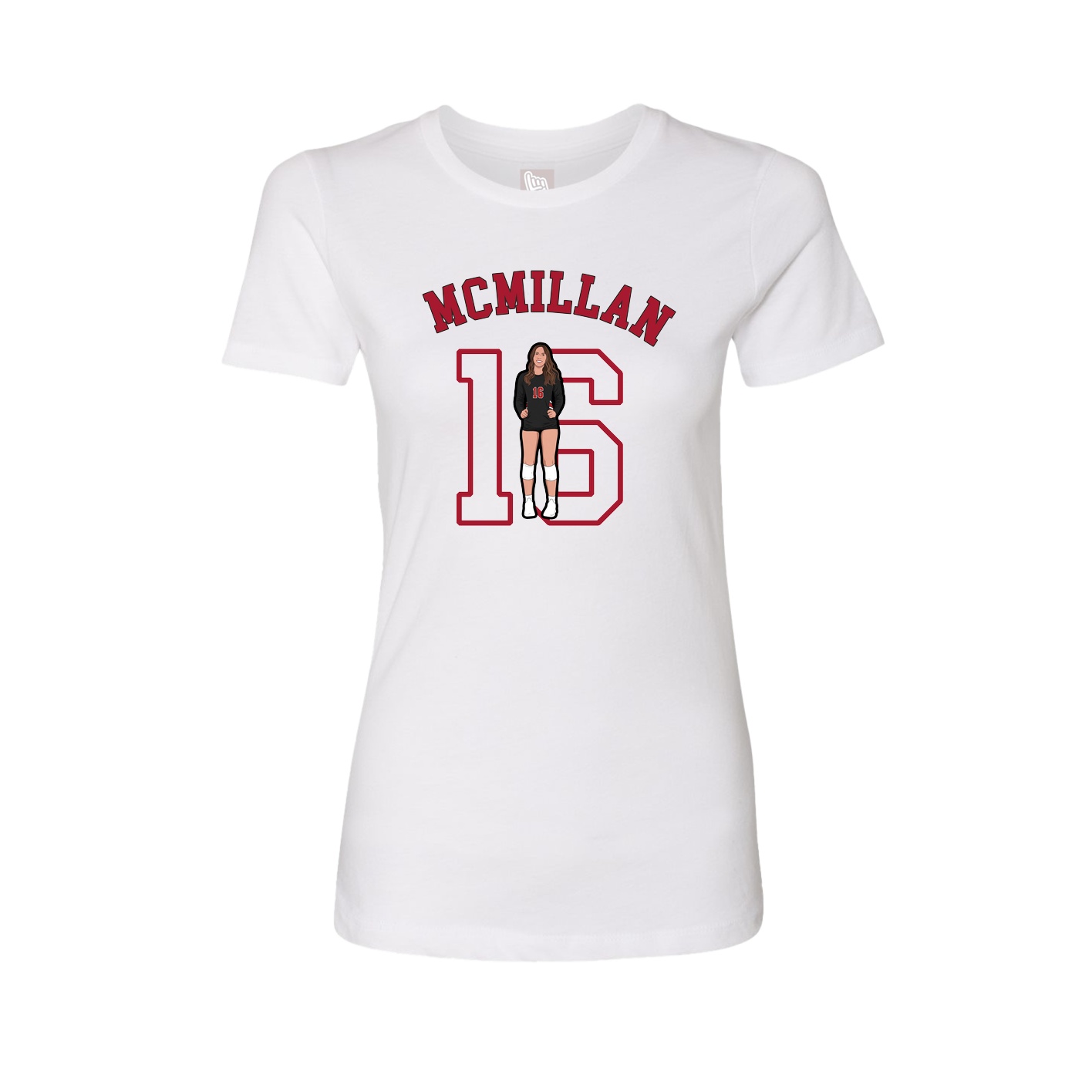 Fitted Women's Tee — Shirsey Arch in White