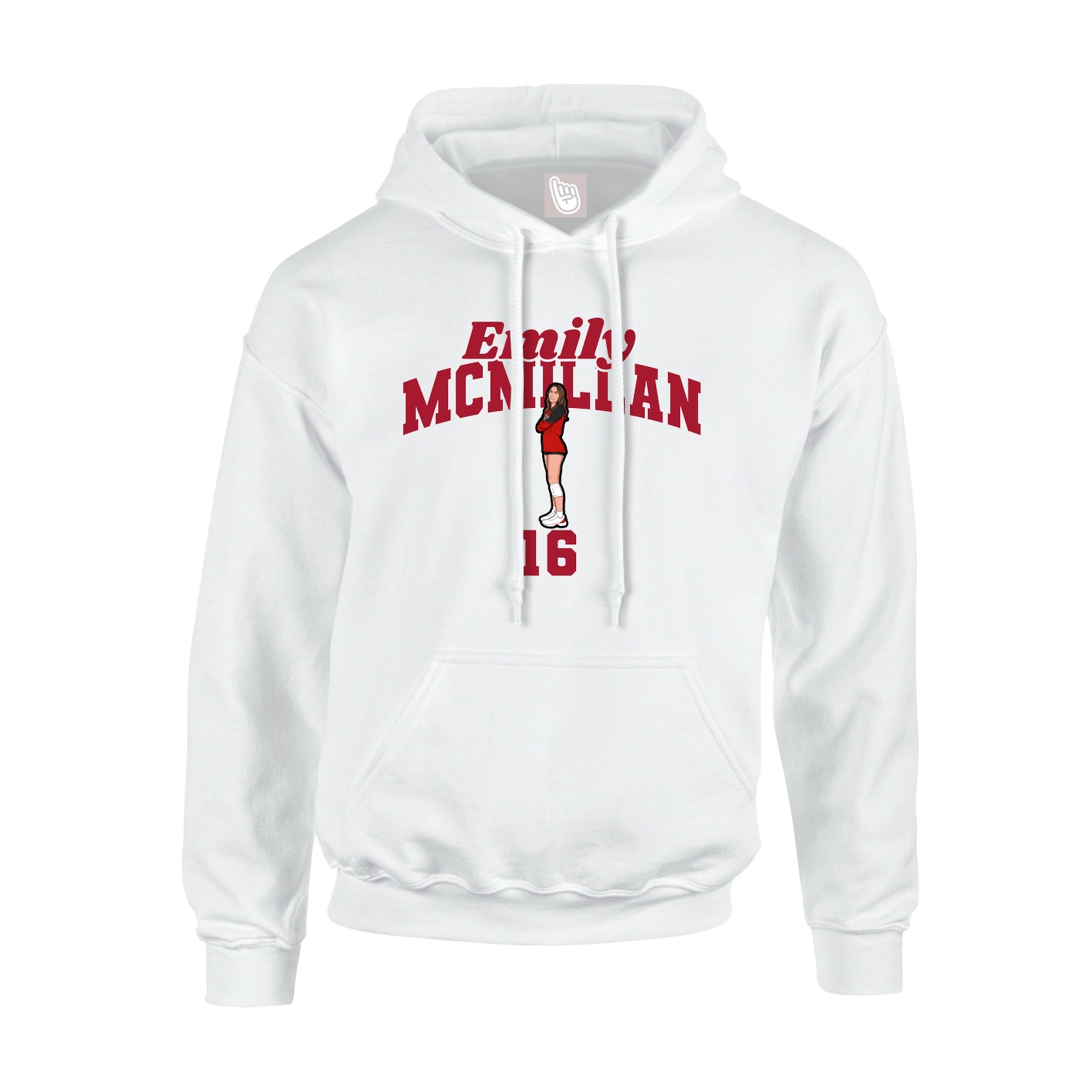 Hoodie — Signature Arch in White