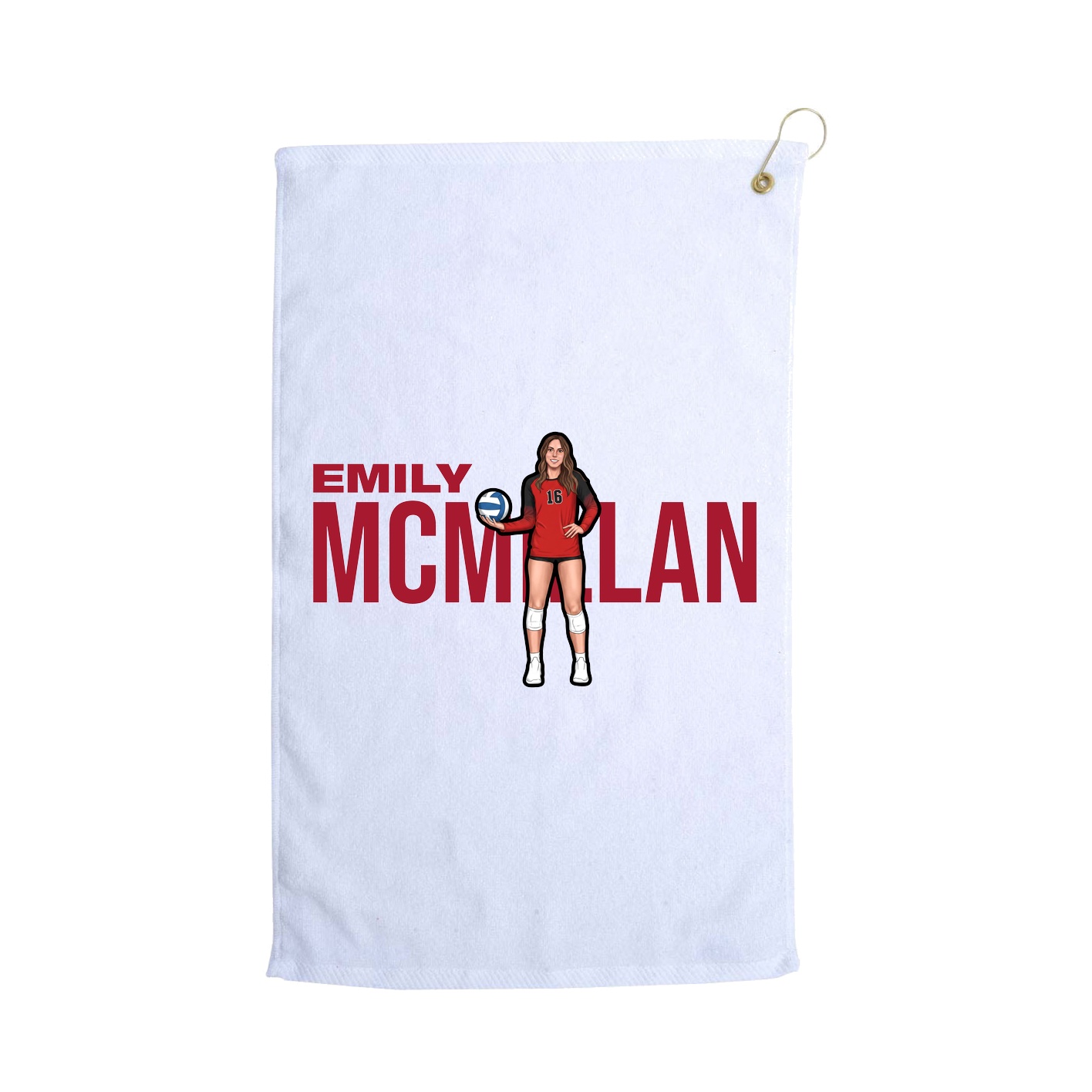 Golf Towel — Player Name in White