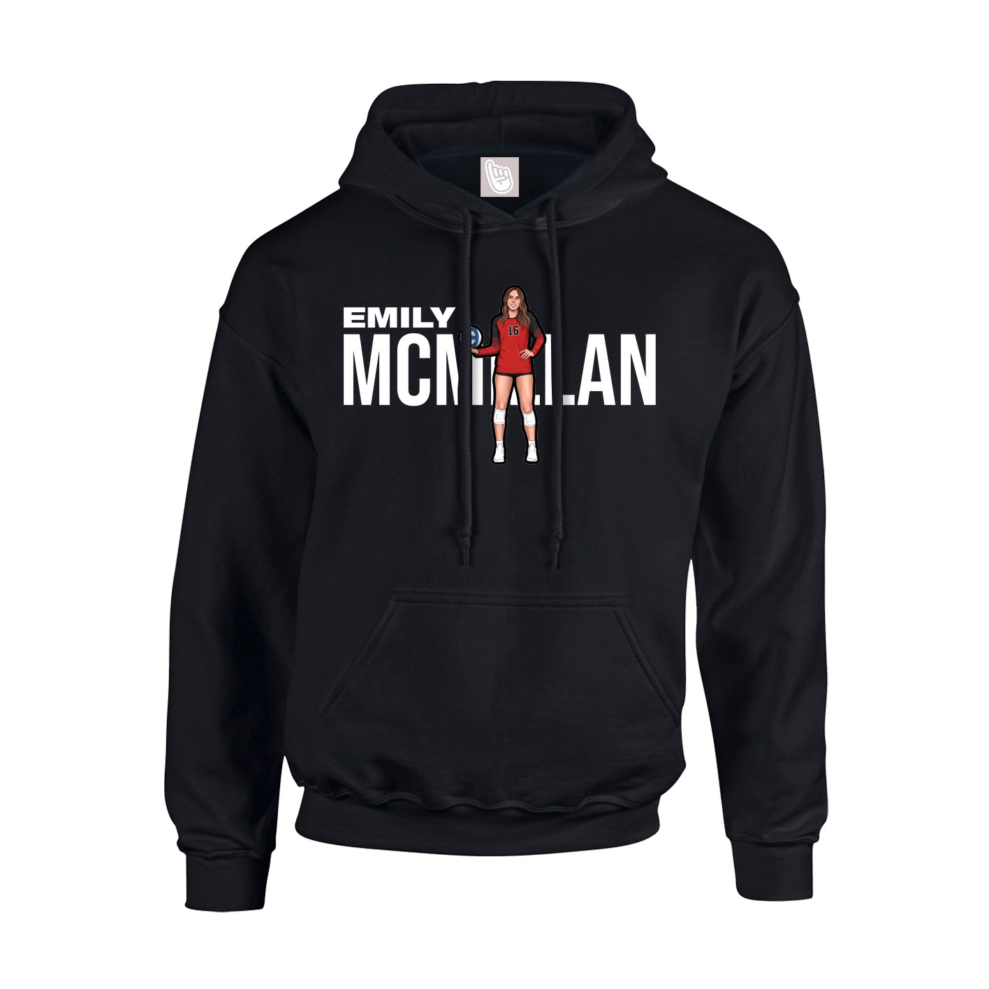 Hoodie — Player Name in Black
