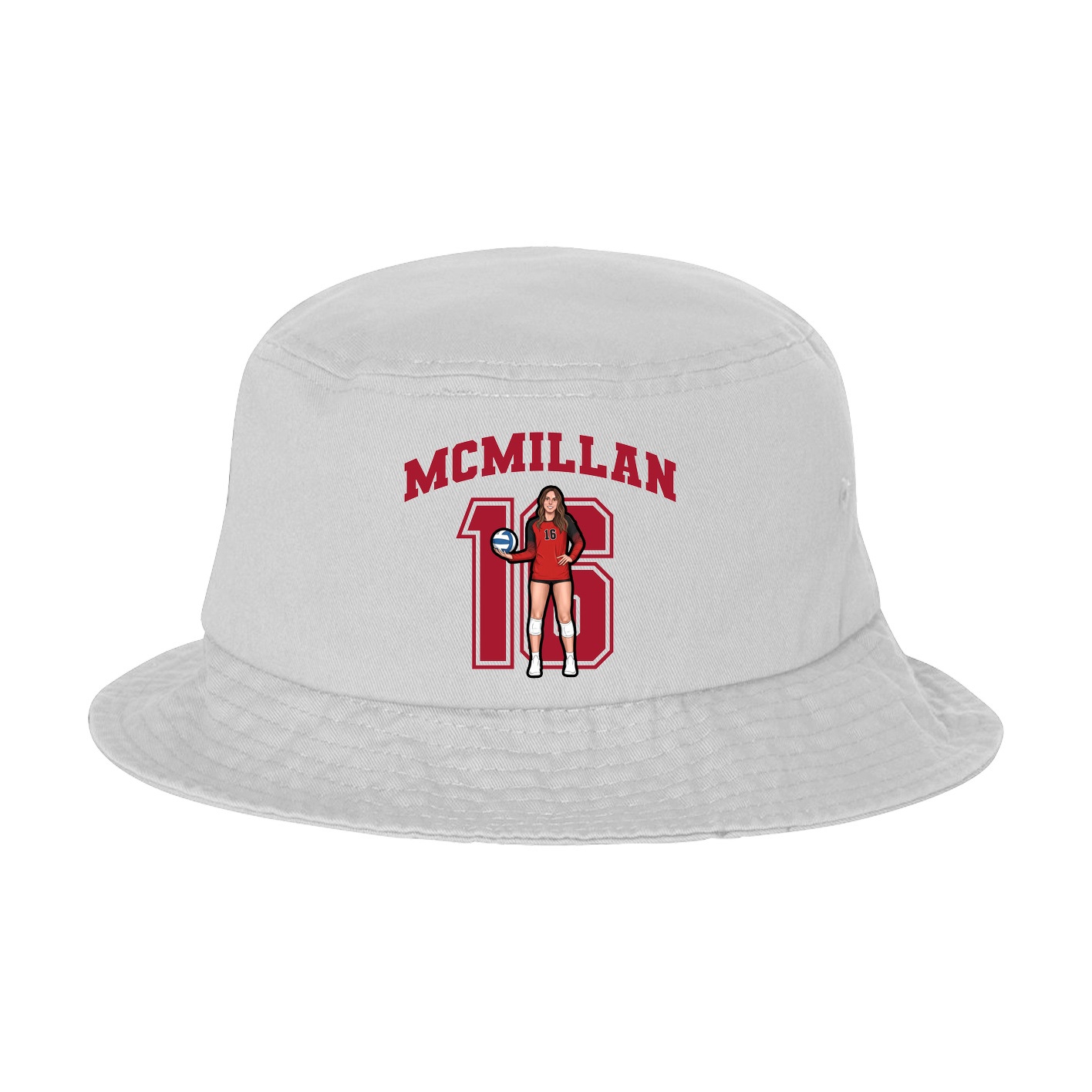 Bucket Cap — Number in White