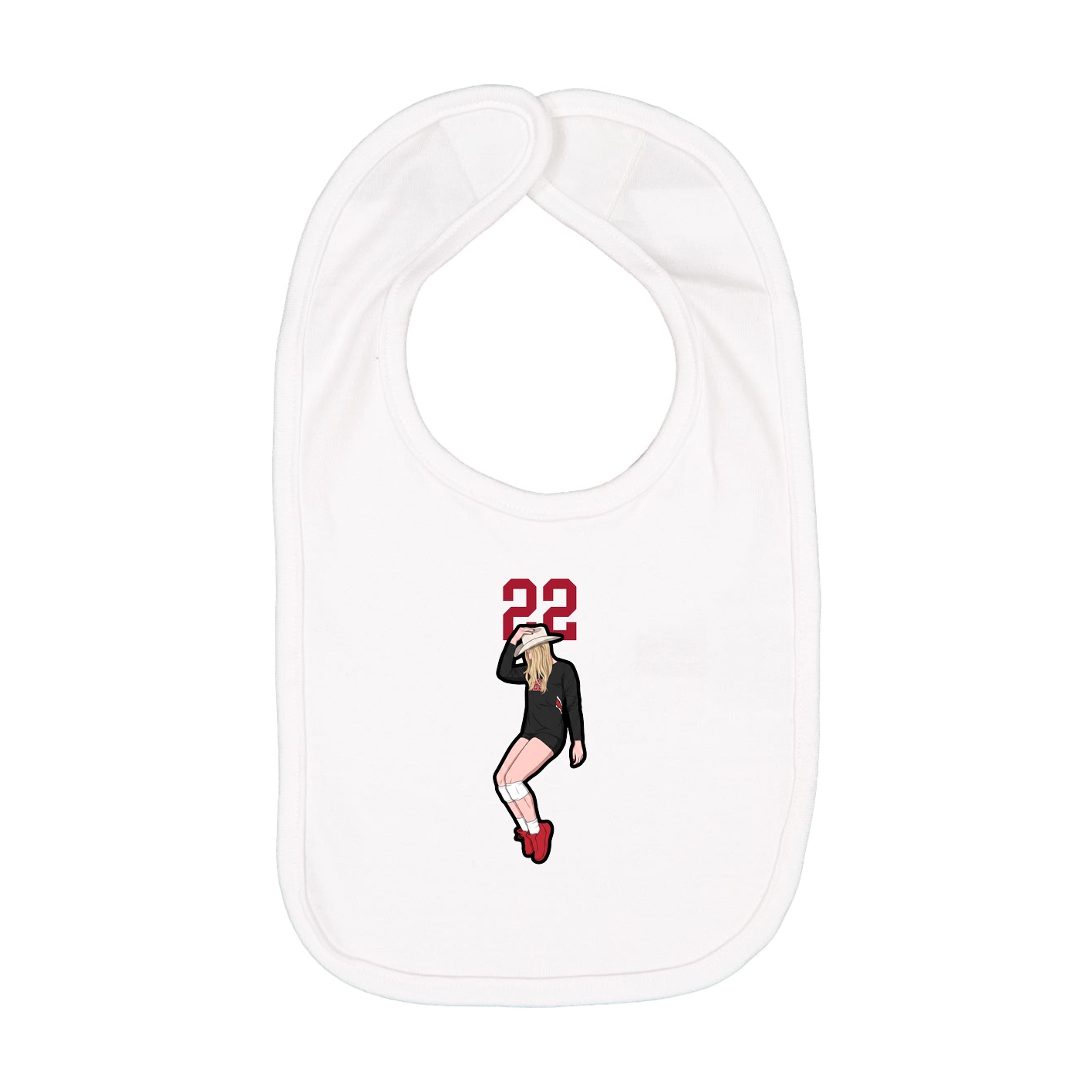 Infant Bib — Number Top in White