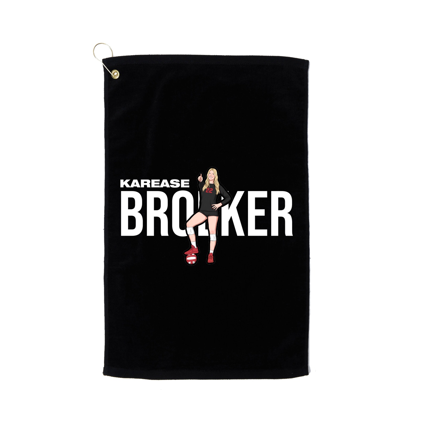 Golf Towel — Player Name in Black