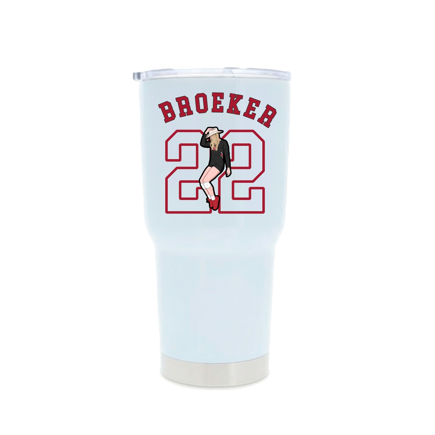 30oz Stainless Steel Tumbler — Shirsey Arch in White