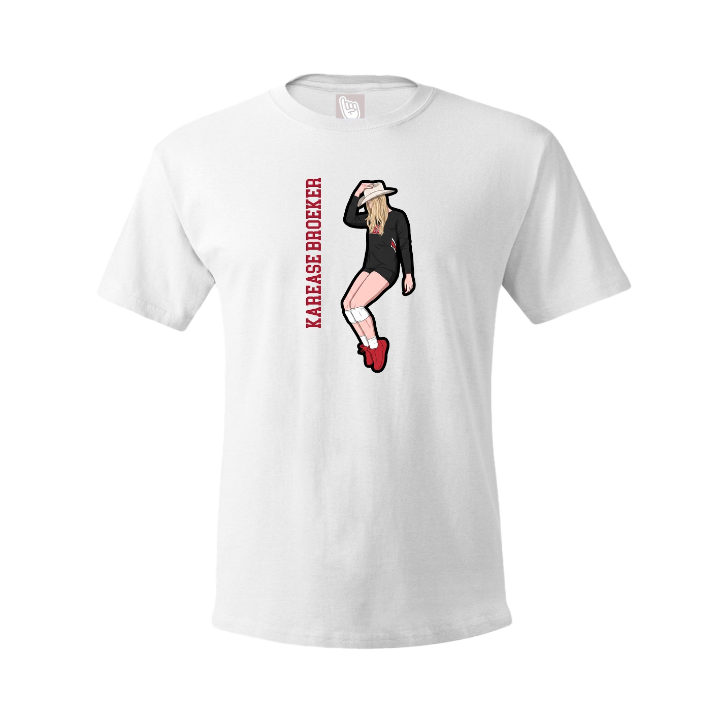 Tee — Name Vertical in White