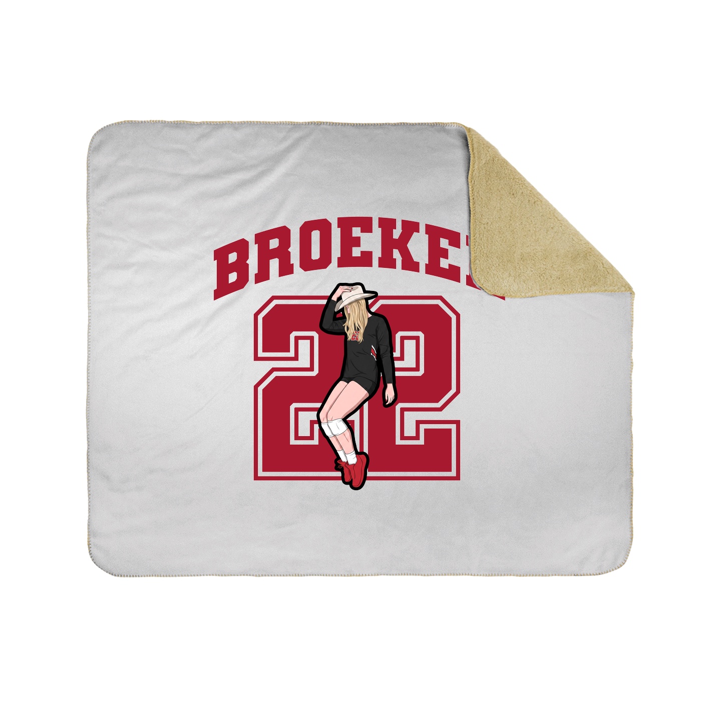 Throw Blanket — Number in White