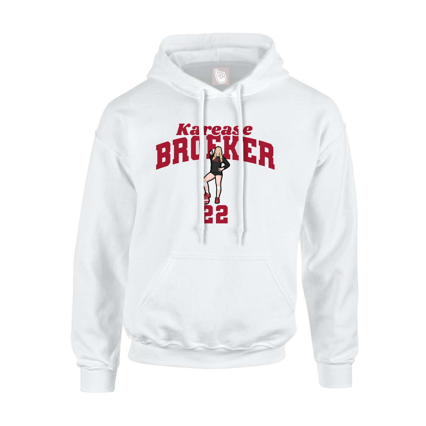 Youth Hoodie — Signature Arch in White