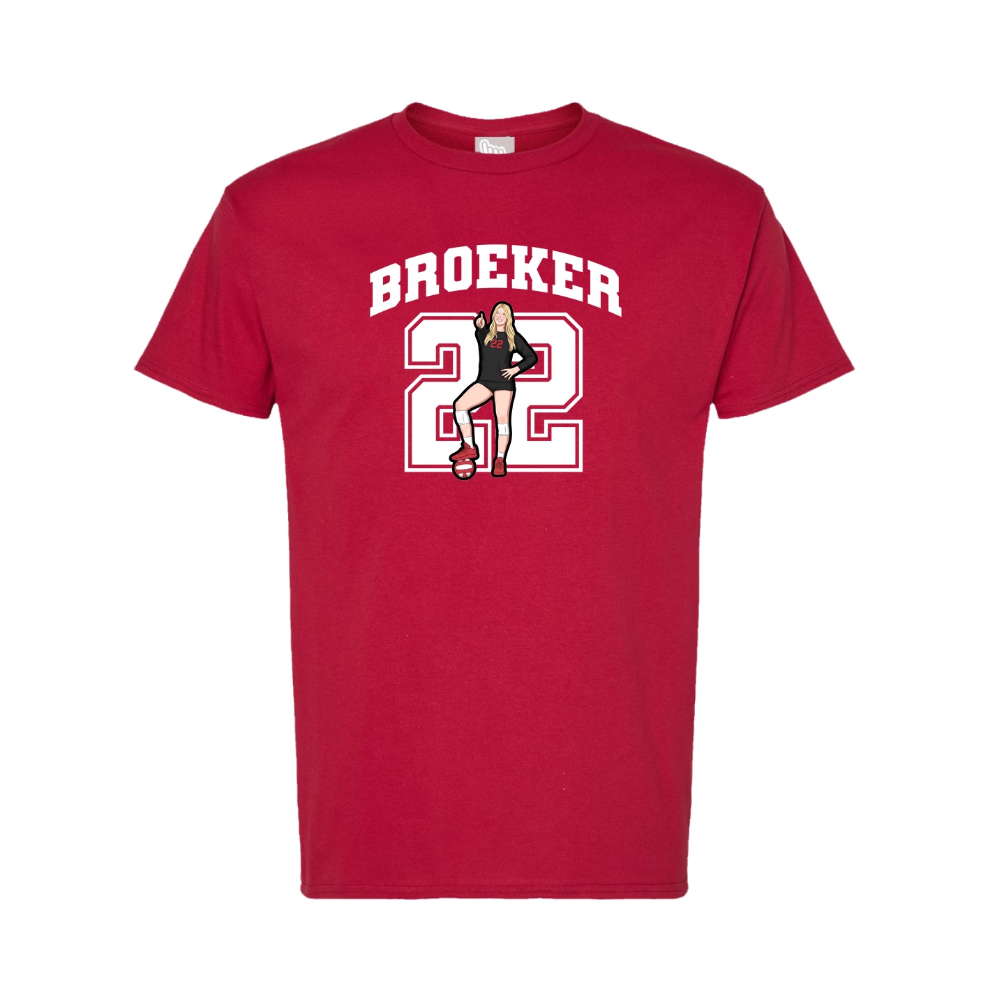 Tee — Number in Crimson