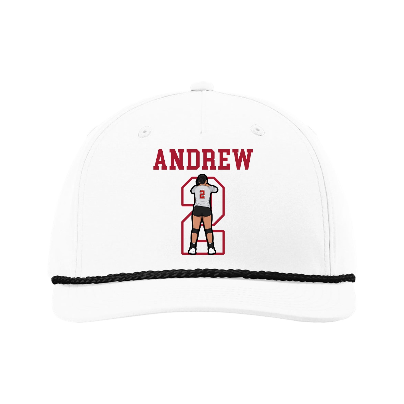 Five-Panel Classic Rope Cap — Shirsey in White