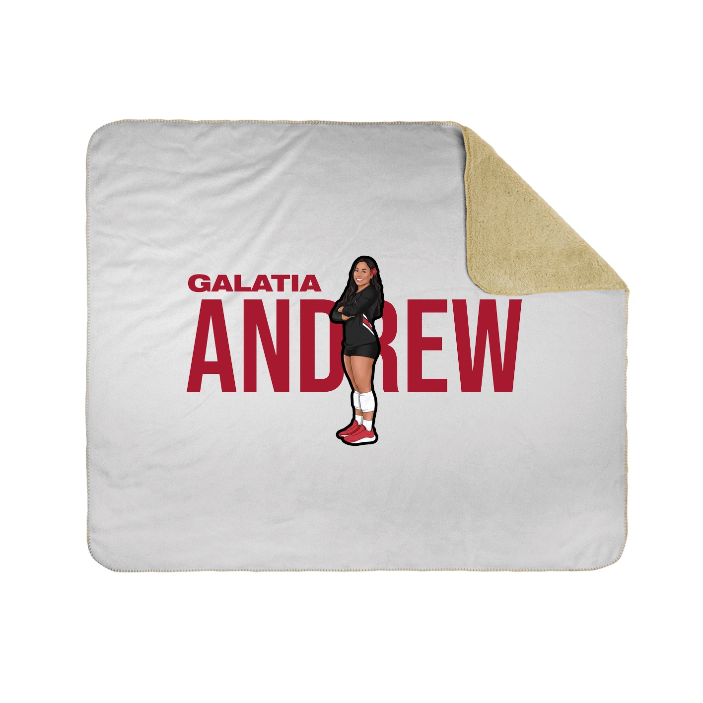Throw Blanket — Player Name in White