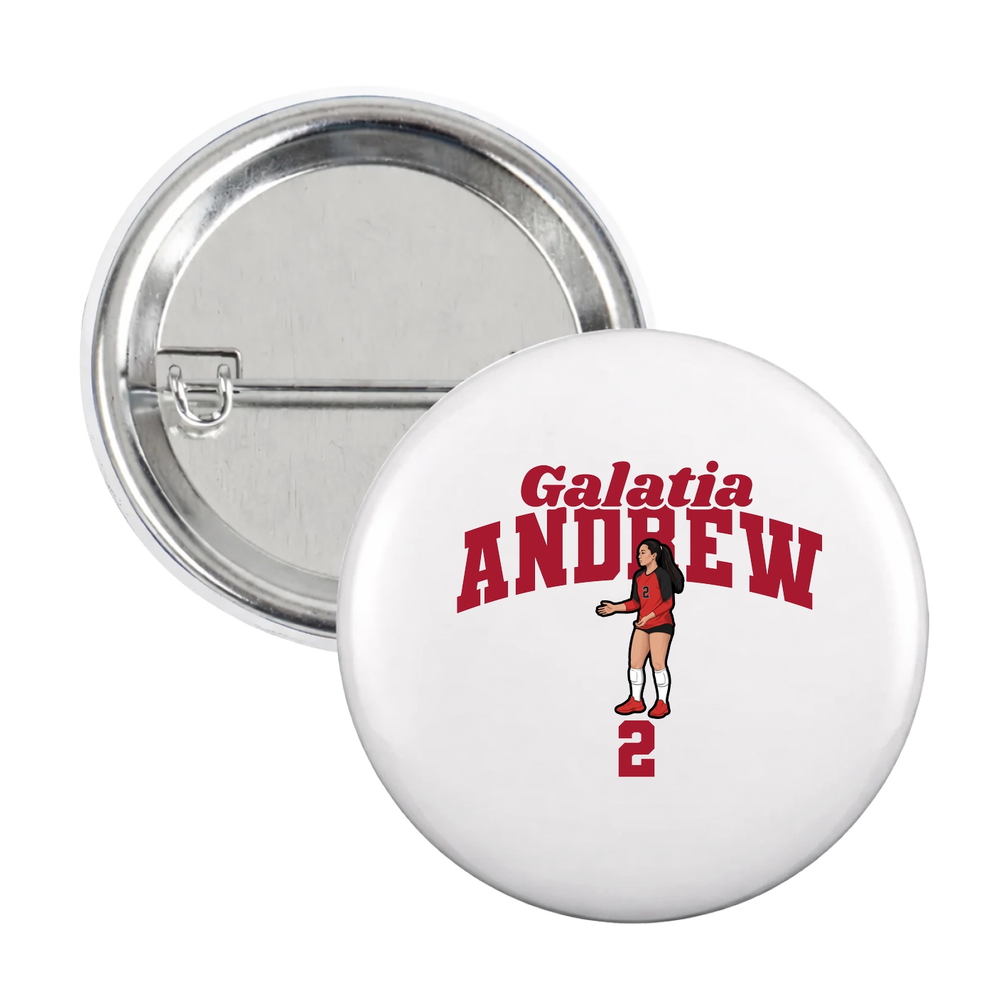 Game Day Button — Signature Arch in White