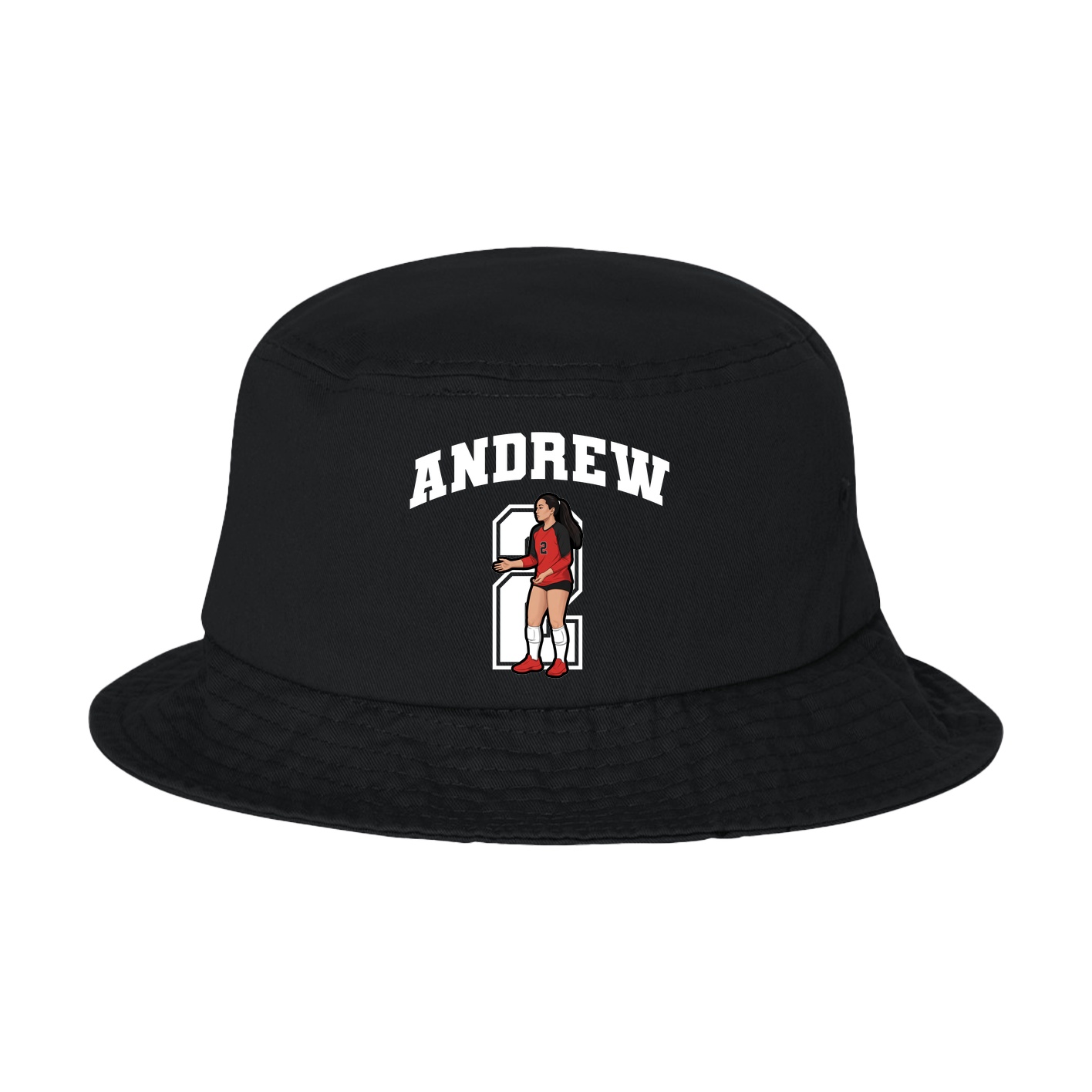 Bucket Cap — Number in Black