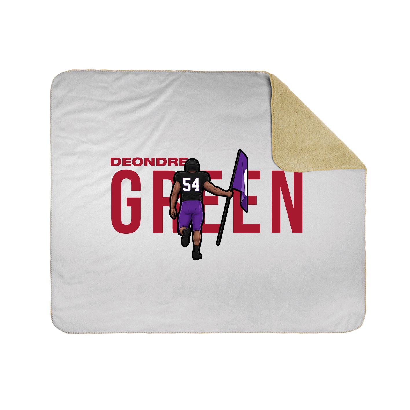 Throw Blanket — Player Name in White
