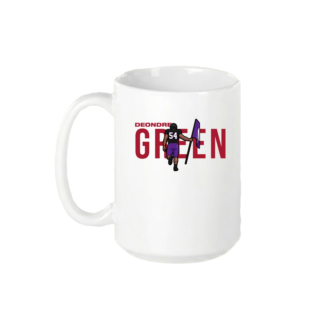 15oz Coffee Mug — Player Name in White