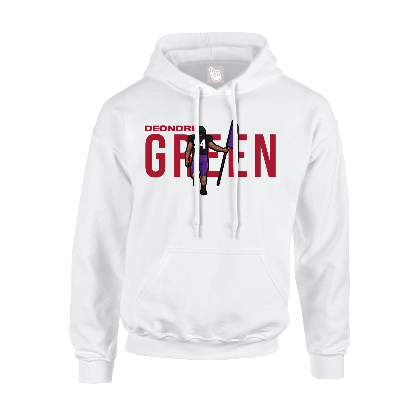 Youth Hoodie — Player Name in White