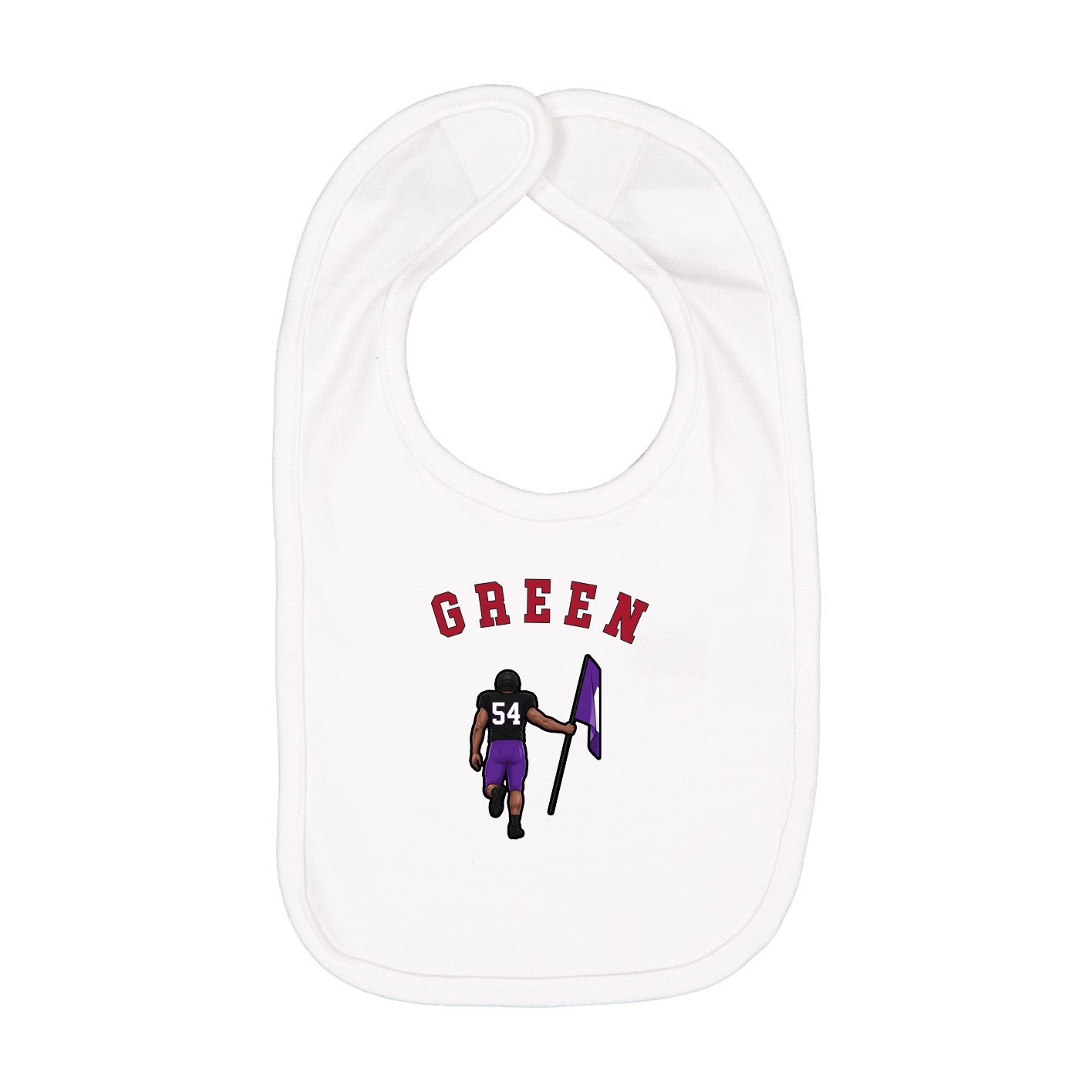 Infant Bib — Shirsey Arch in White