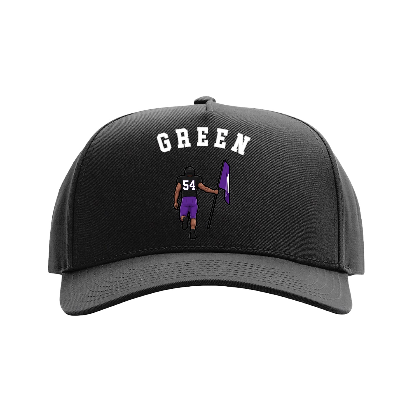 Full Fabric Five-Panel Champ Cap — Shirsey Arch in Black
