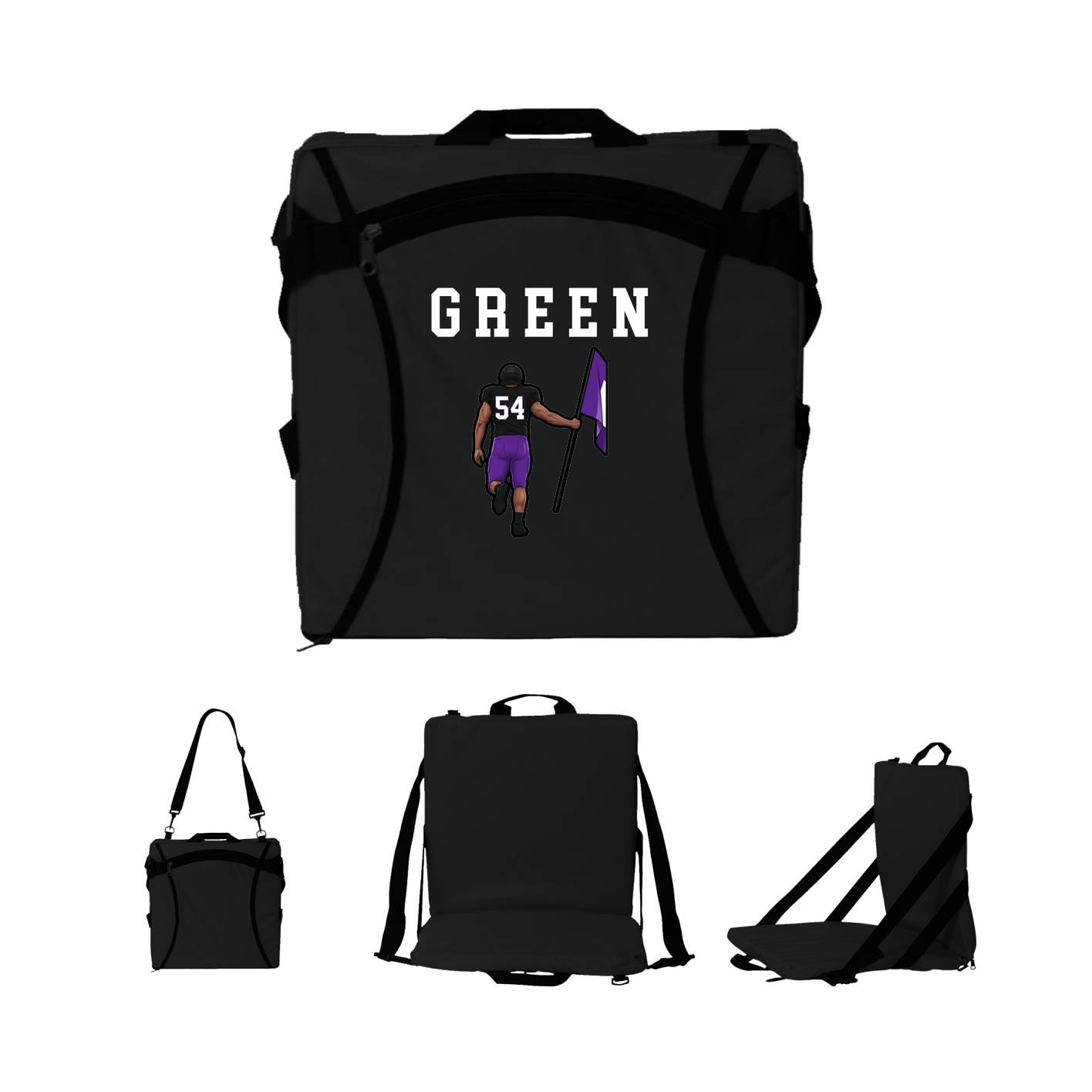 Folding Stadium Seat — Shirsey in Black