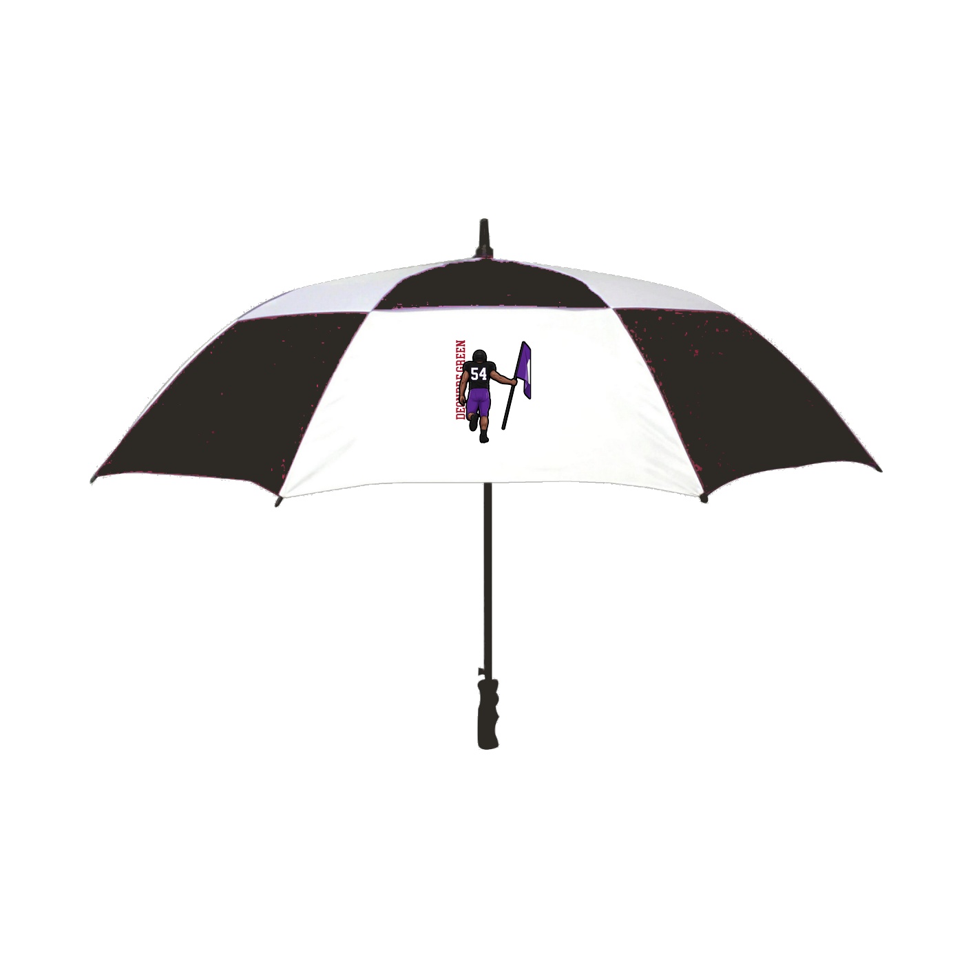 Golf Umbrella — Name Vertical in Black