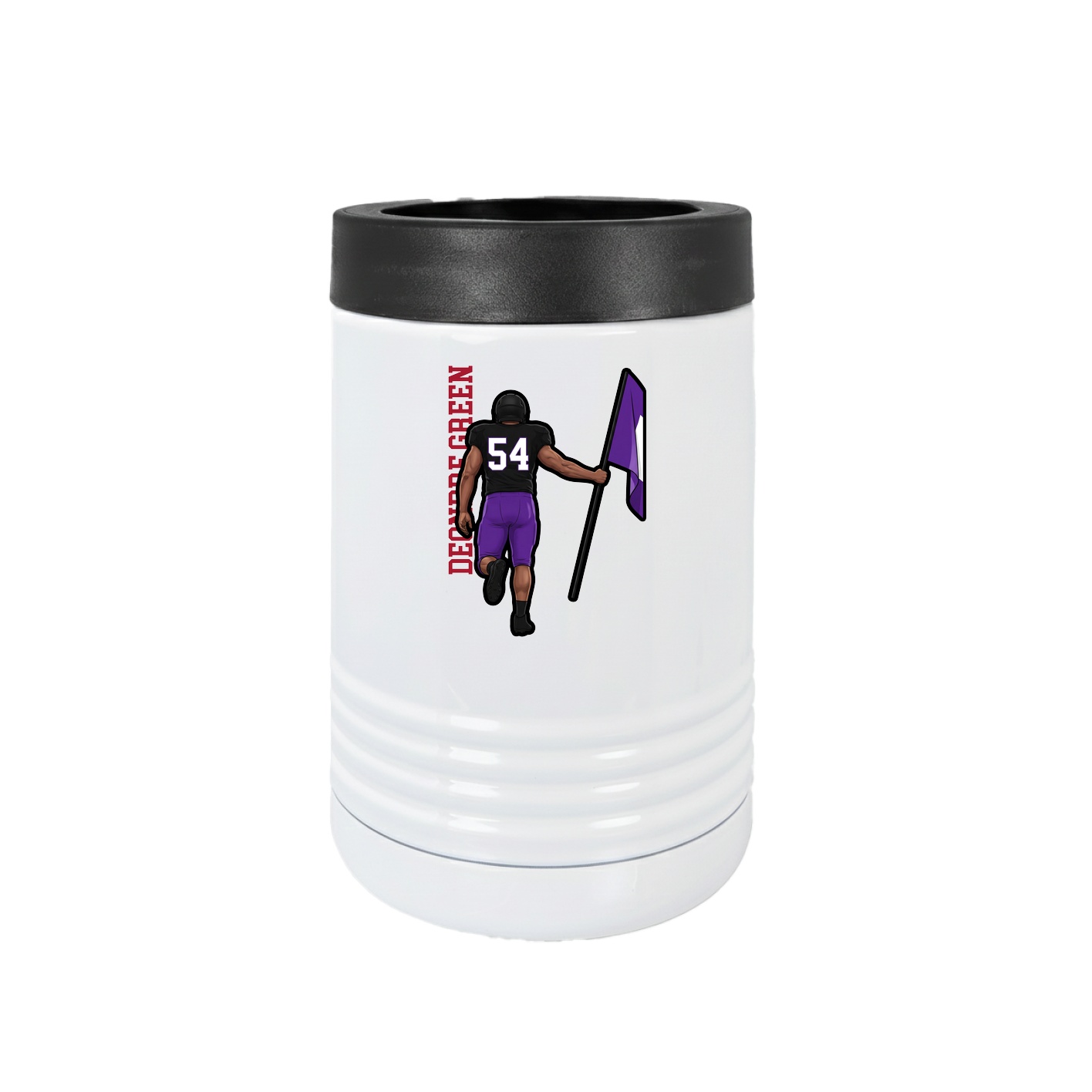 Beverage Holder — Name Vertical in White