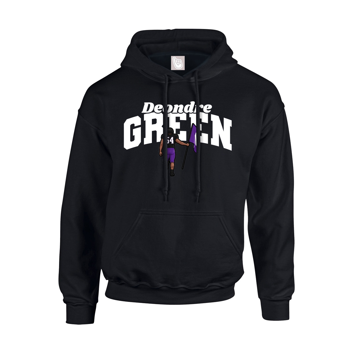 Youth Hoodie — Signature Arch in Black