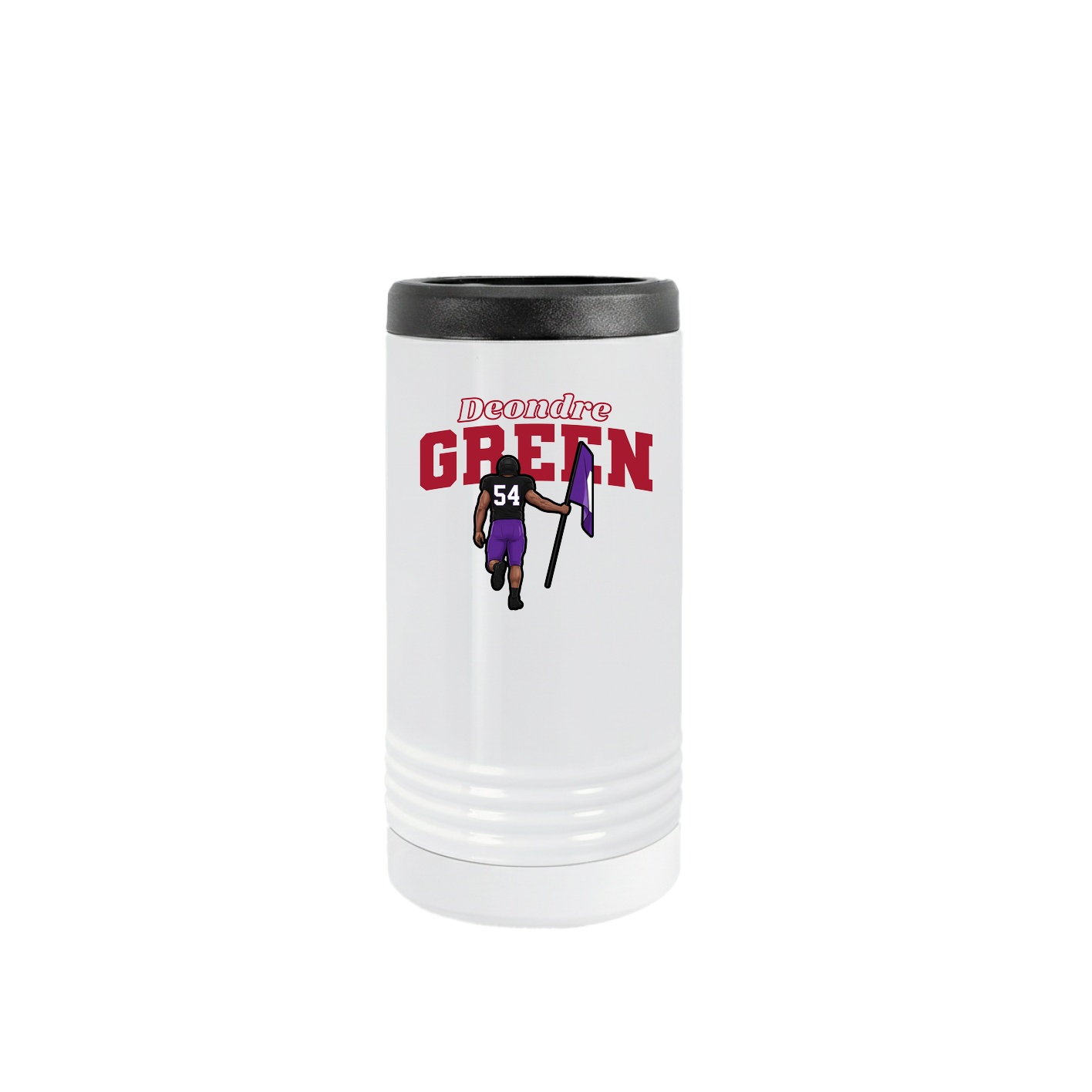 Slim Beverage Holder — Name Arch in White