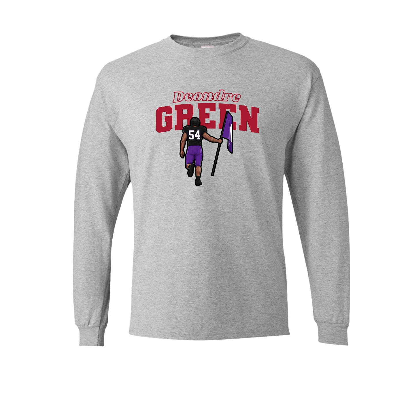 Long Sleeve Tee — Name Arch in Grey