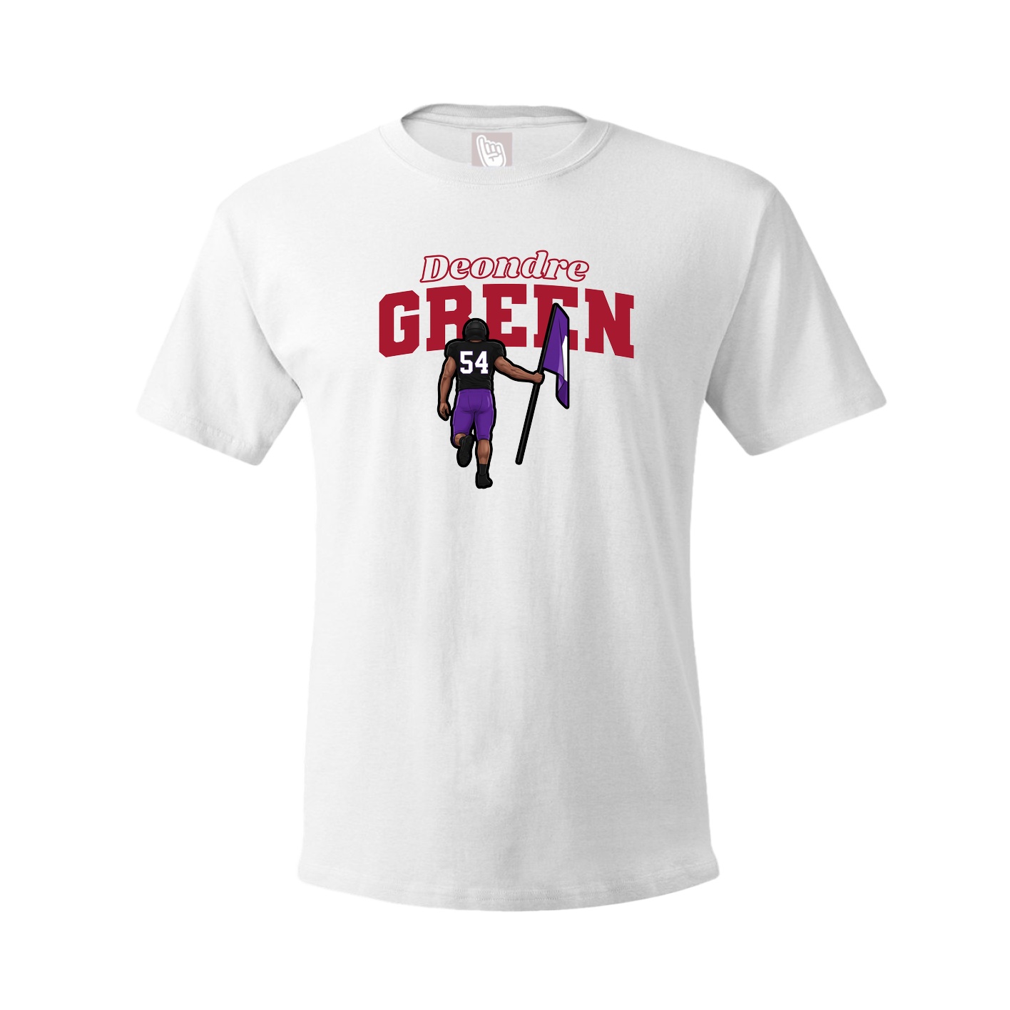 Youth Tee — Name Arch in White