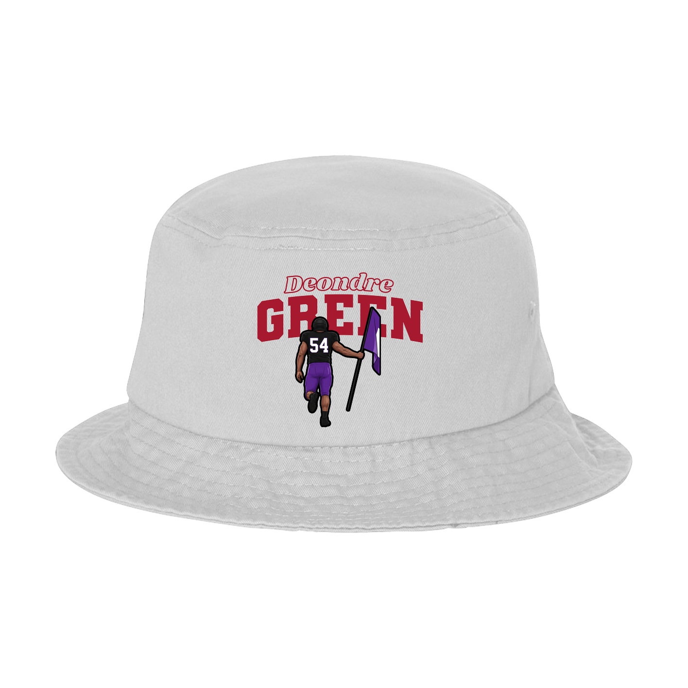 Bucket Cap — Name Arch in White