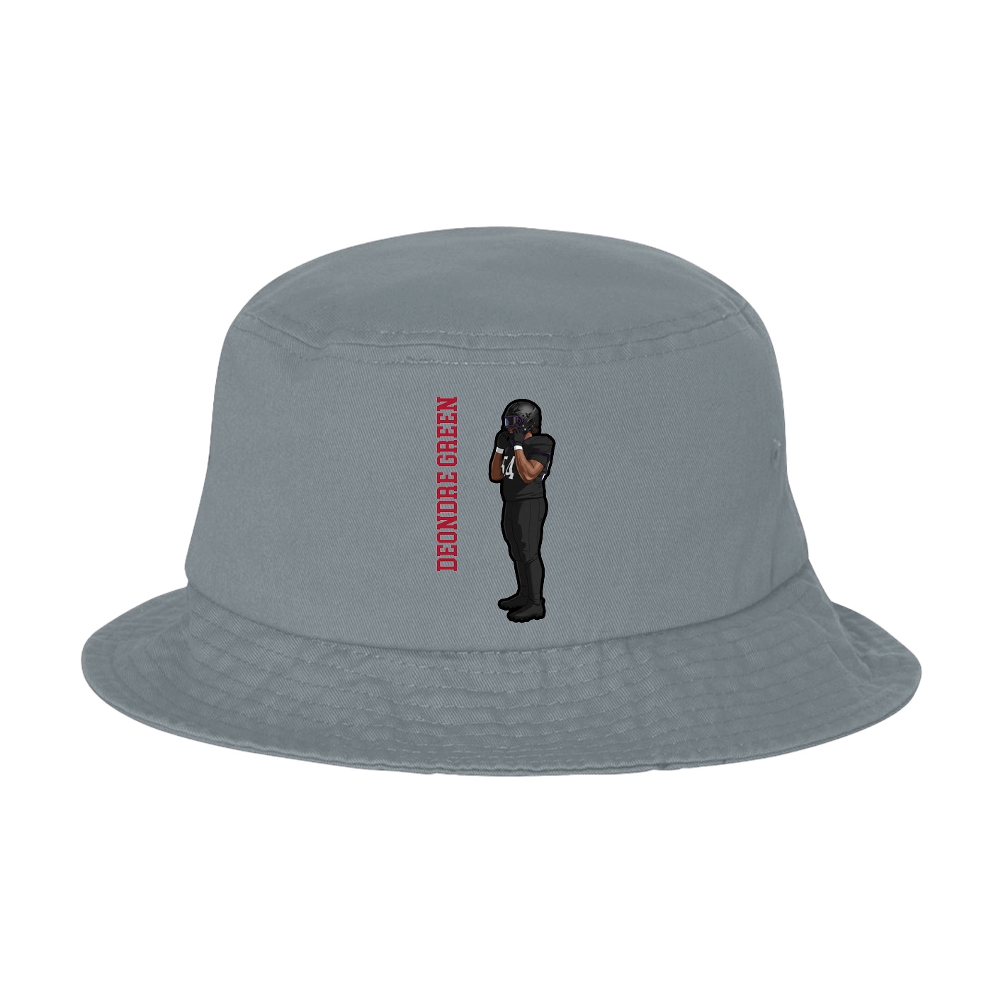 Bucket Cap — Name Vertical in Grey