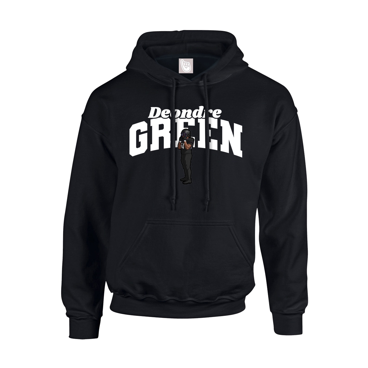 Youth Hoodie — Signature Arch in Black
