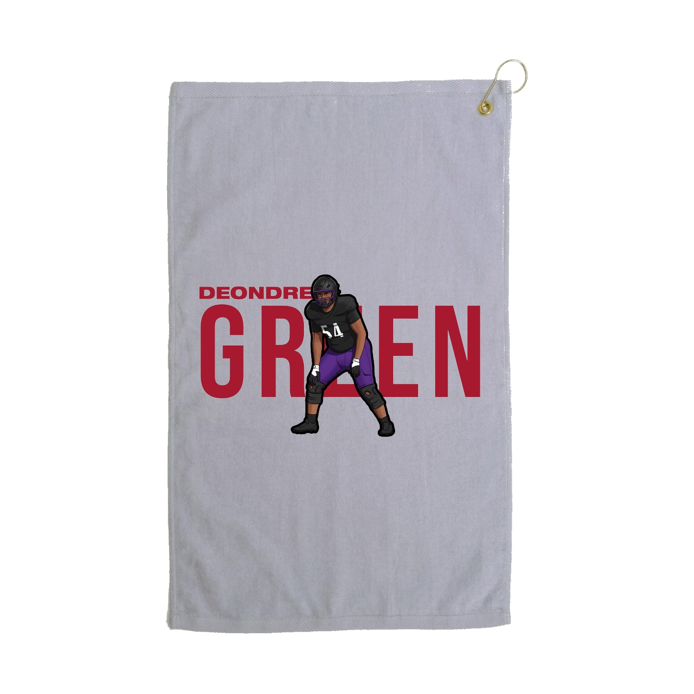 Golf Towel — Player Name in Grey