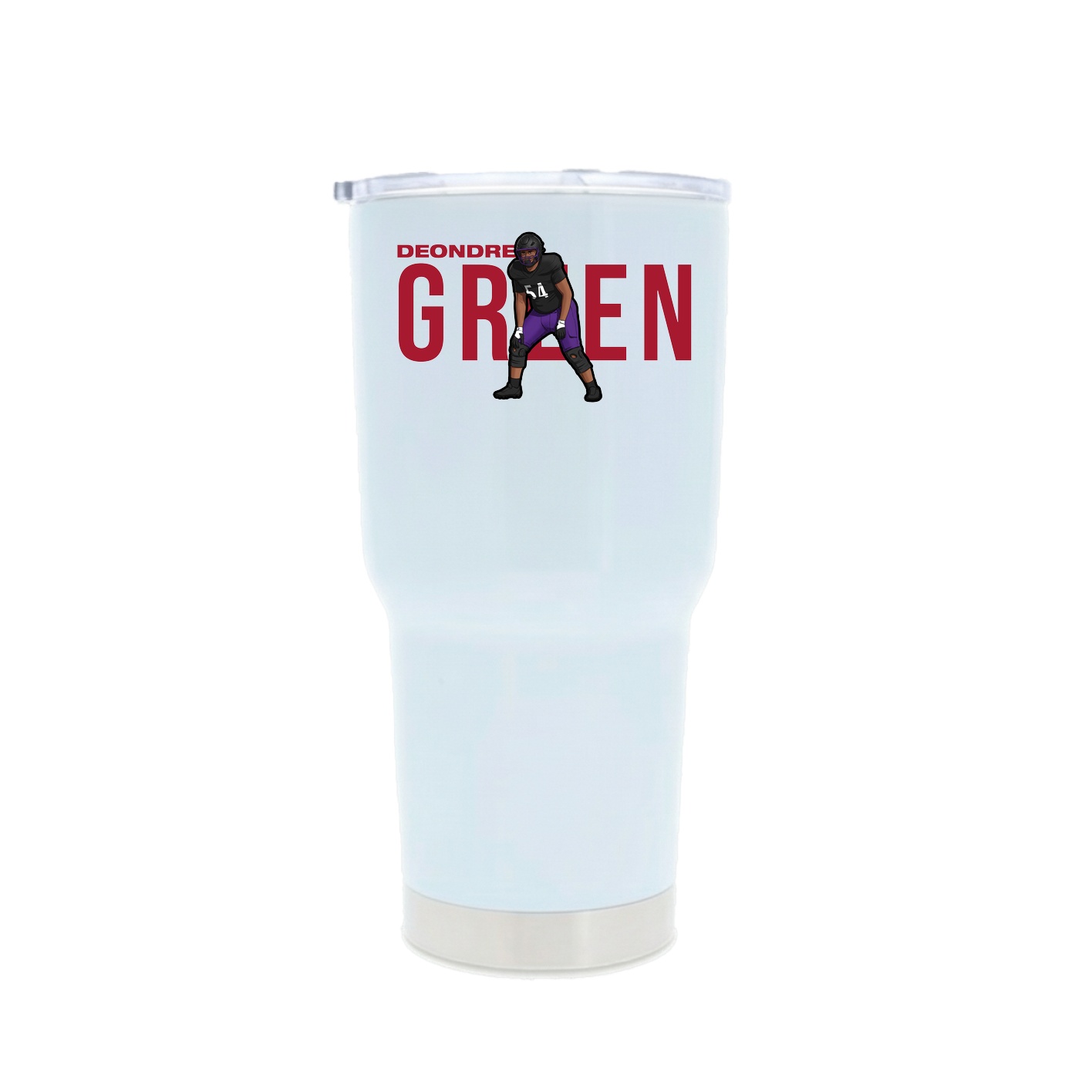30oz Stainless Steel Tumbler — Player Name in White