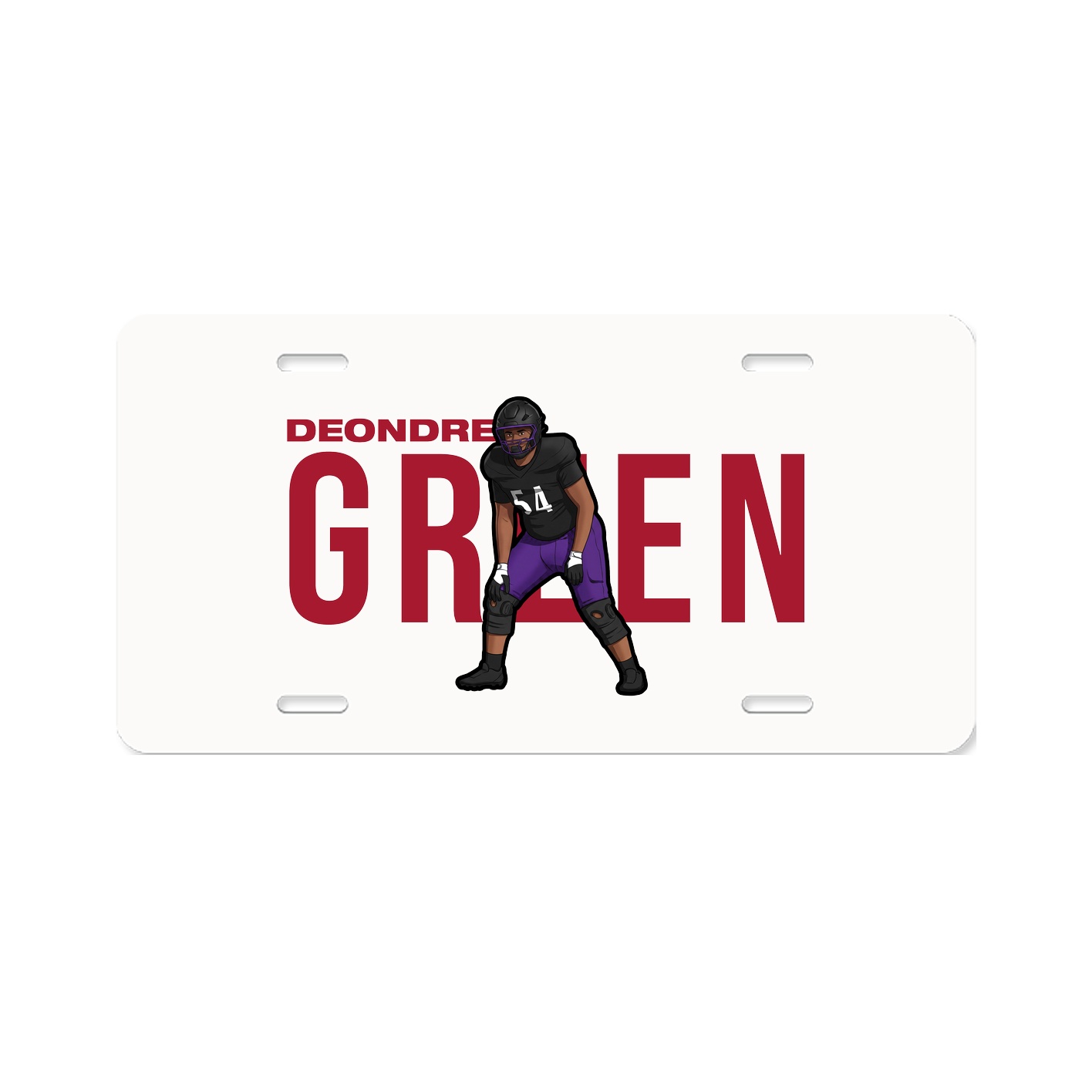 License Plate — Player Name in Classic