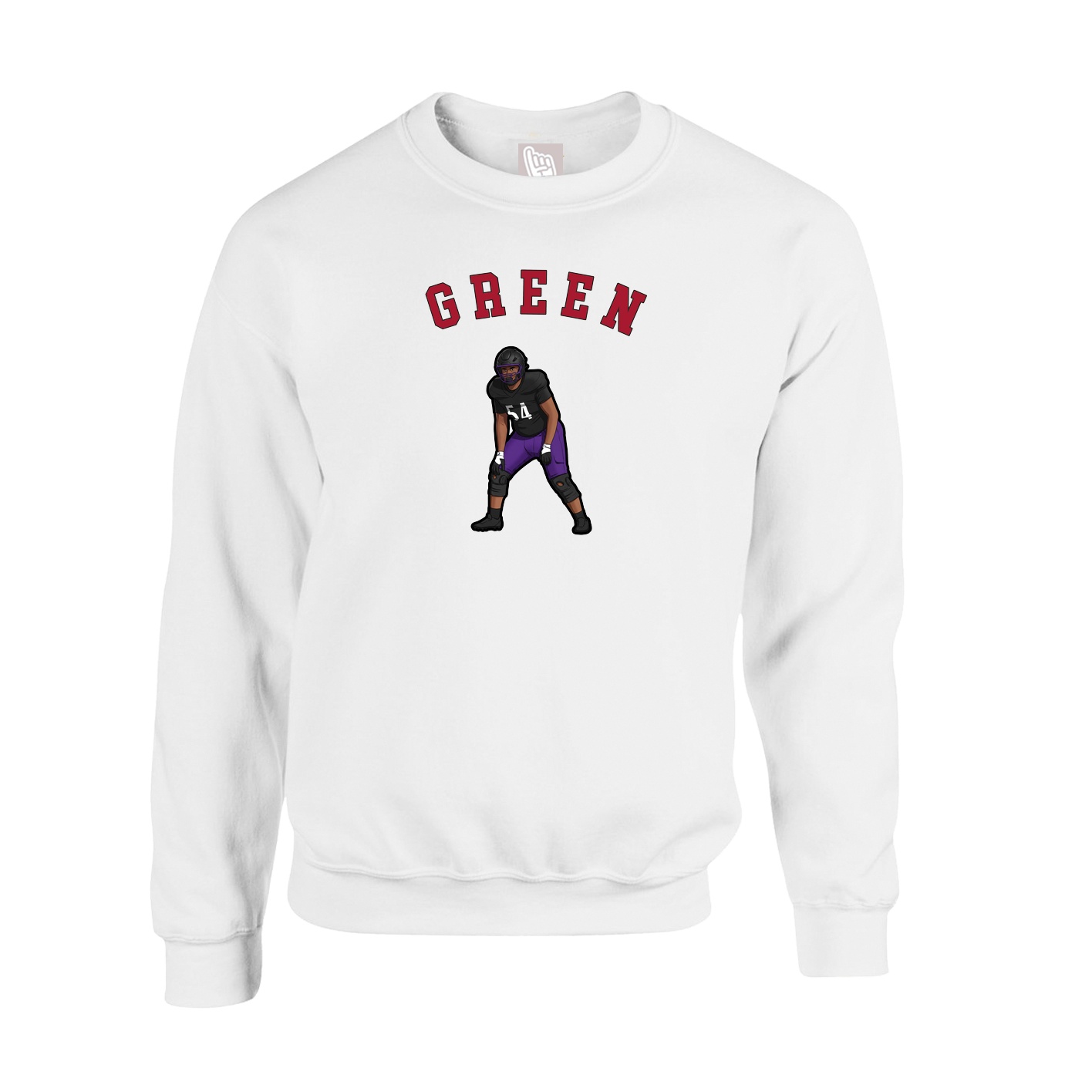Fleece Crew — Shirsey Arch in White