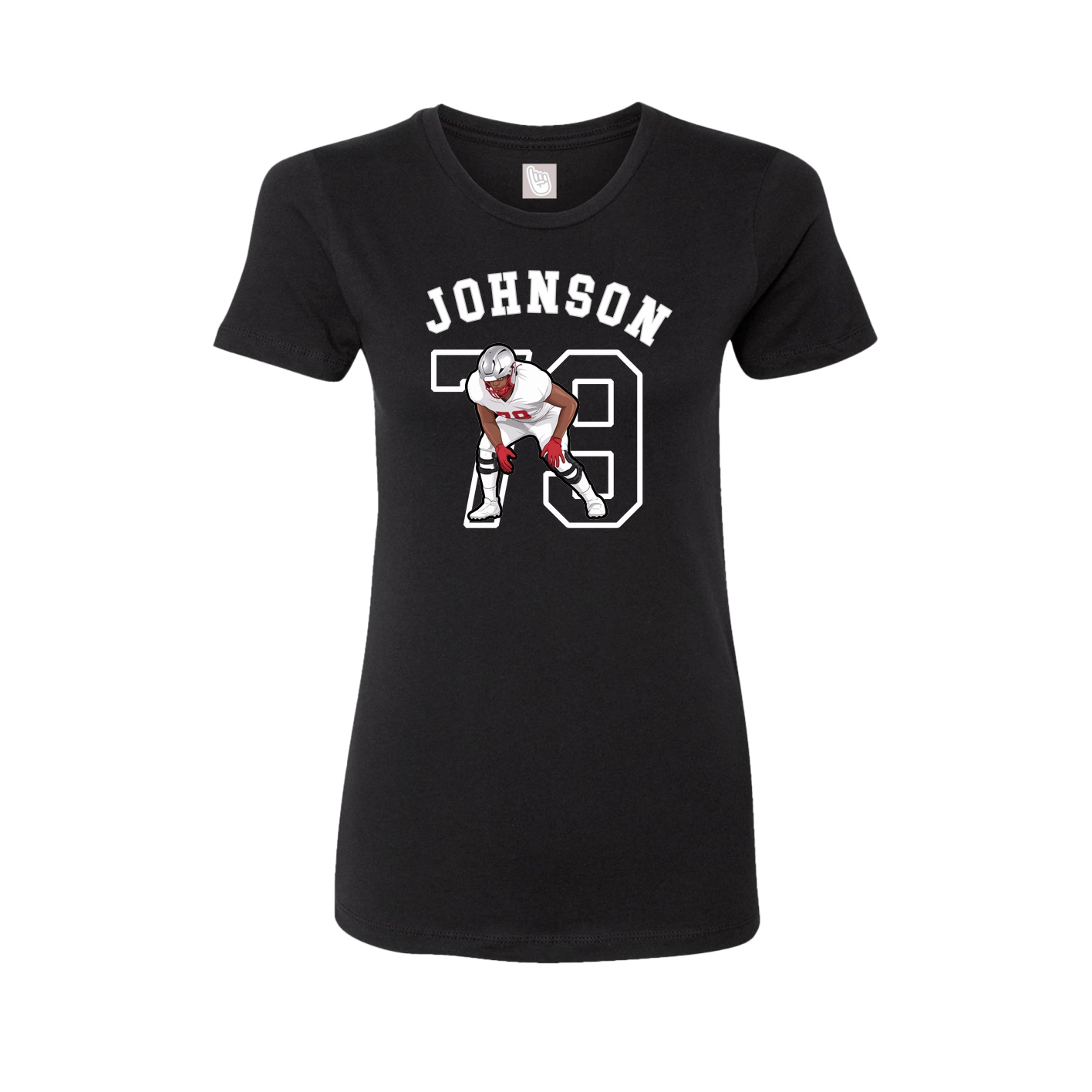 Fitted Women's Tee — Shirsey Arch in Black