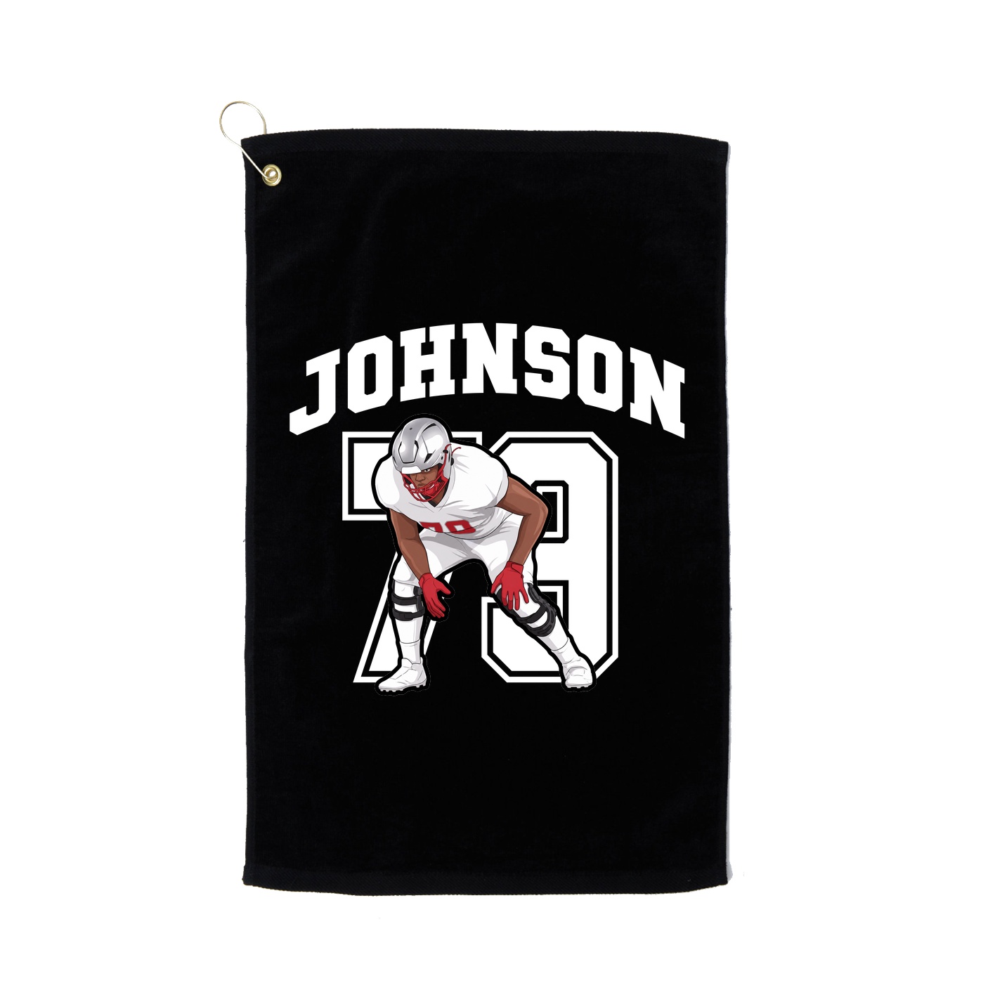 Golf Towel — Number in Black