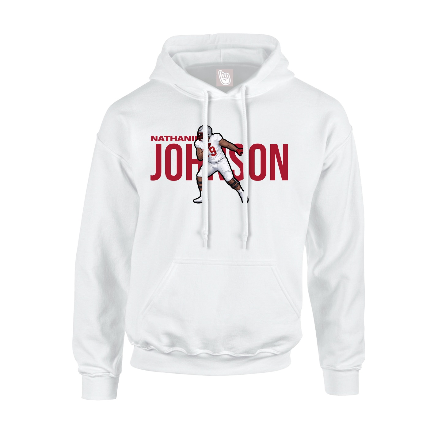 Youth Hoodie — Player Name in White