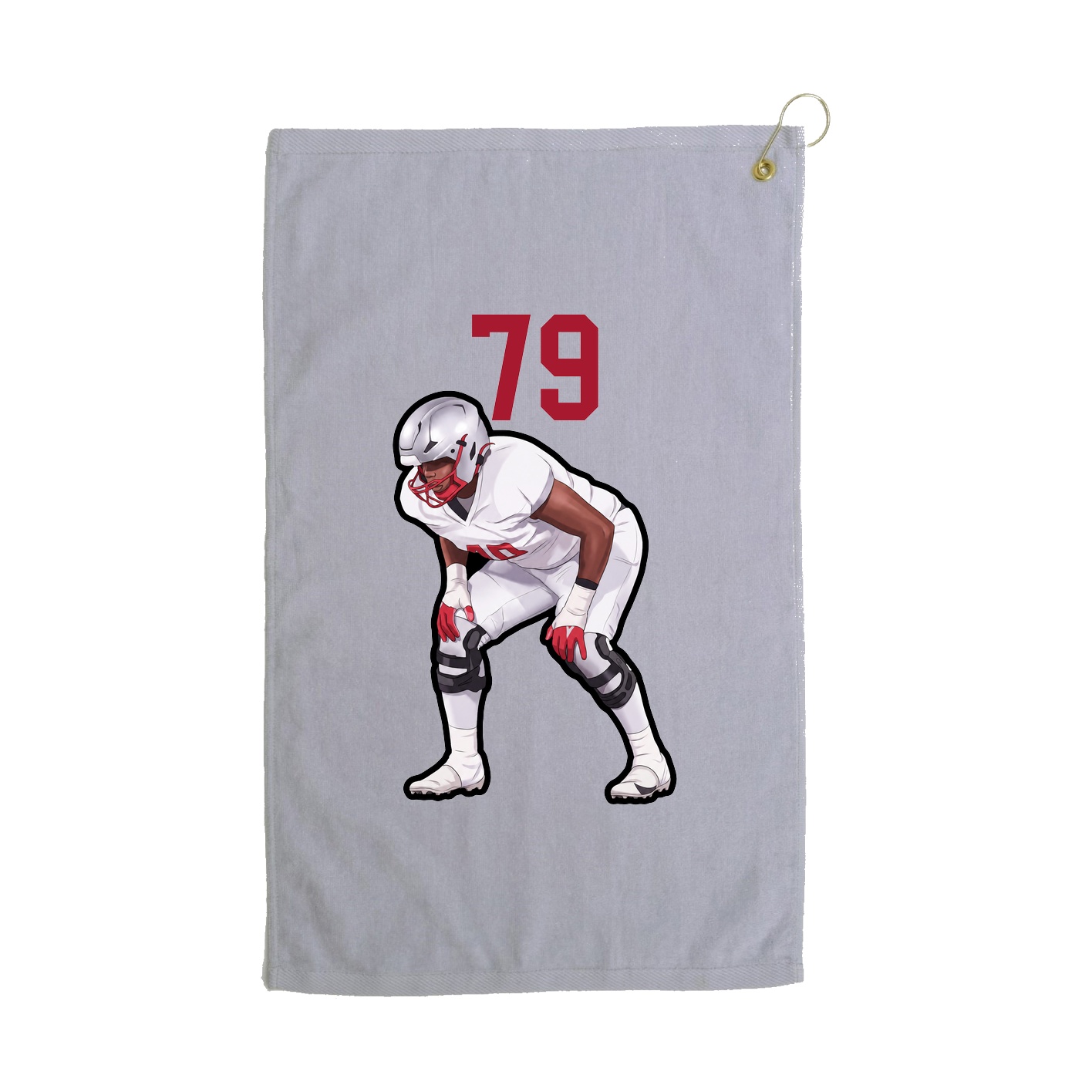 Golf Towel — Number Top in Grey