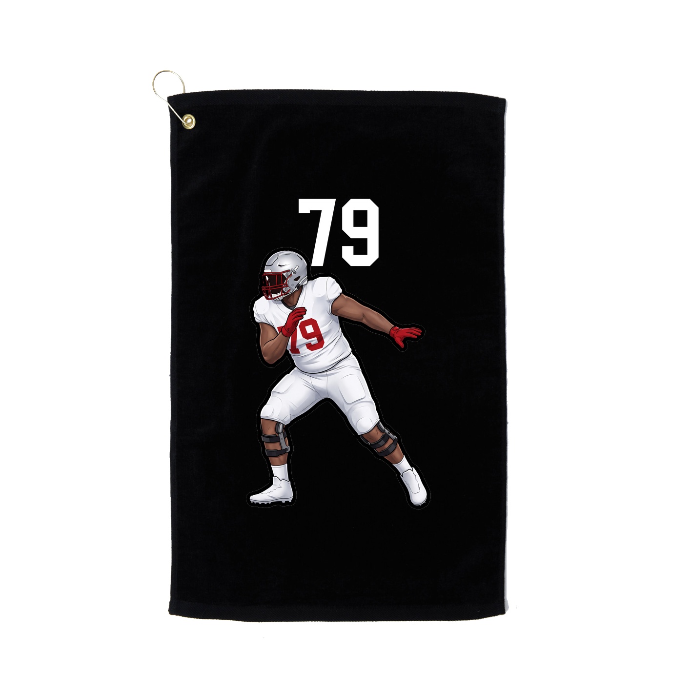 Golf Towel — Number Top in Black