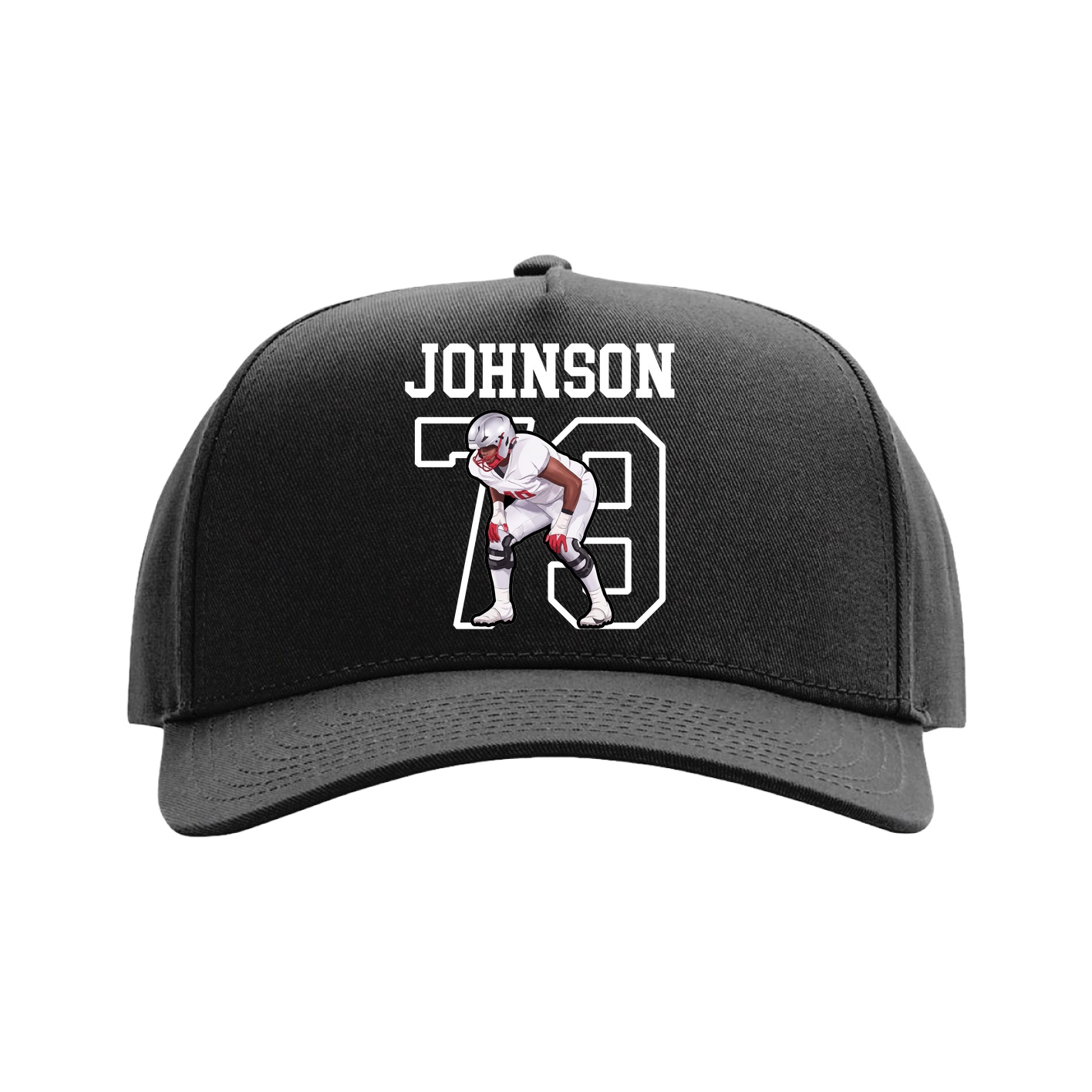 Full Fabric Five-Panel Champ Cap — Shirsey in Black