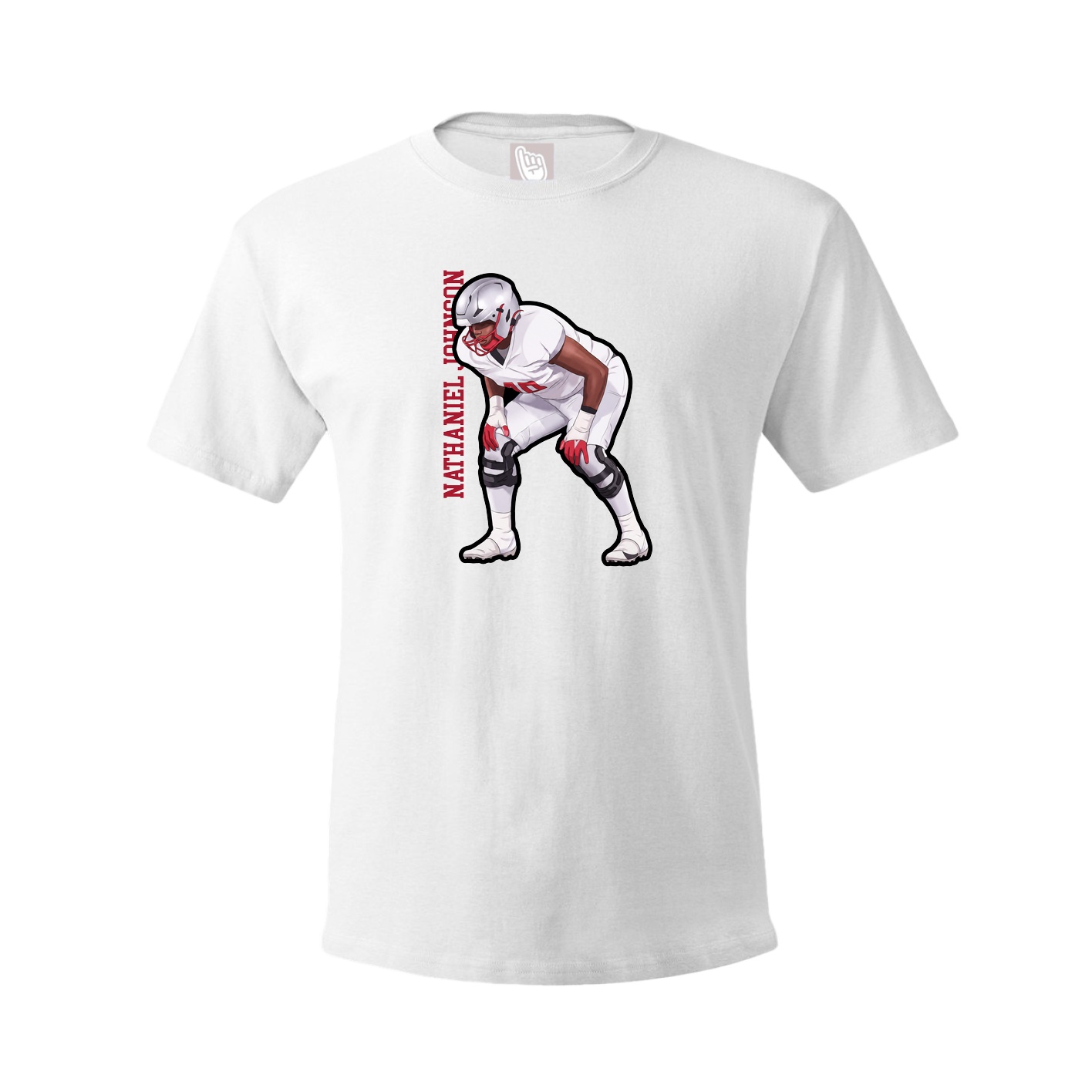 Tee — Name Vertical in White